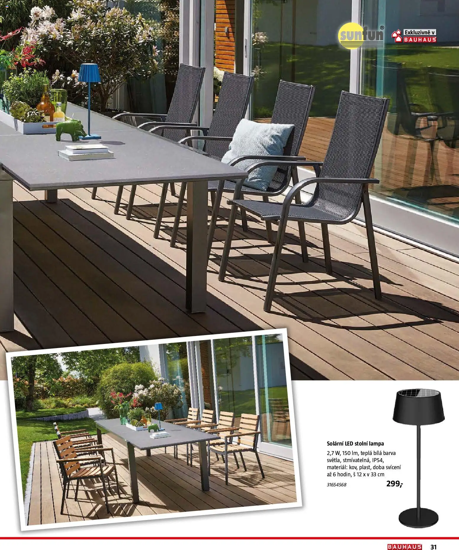 Bauhaus katalog Záhradní nábytek od 08.04.2026 | Strana: 31 | Produkty: Stolní lampa, Lampa, LED