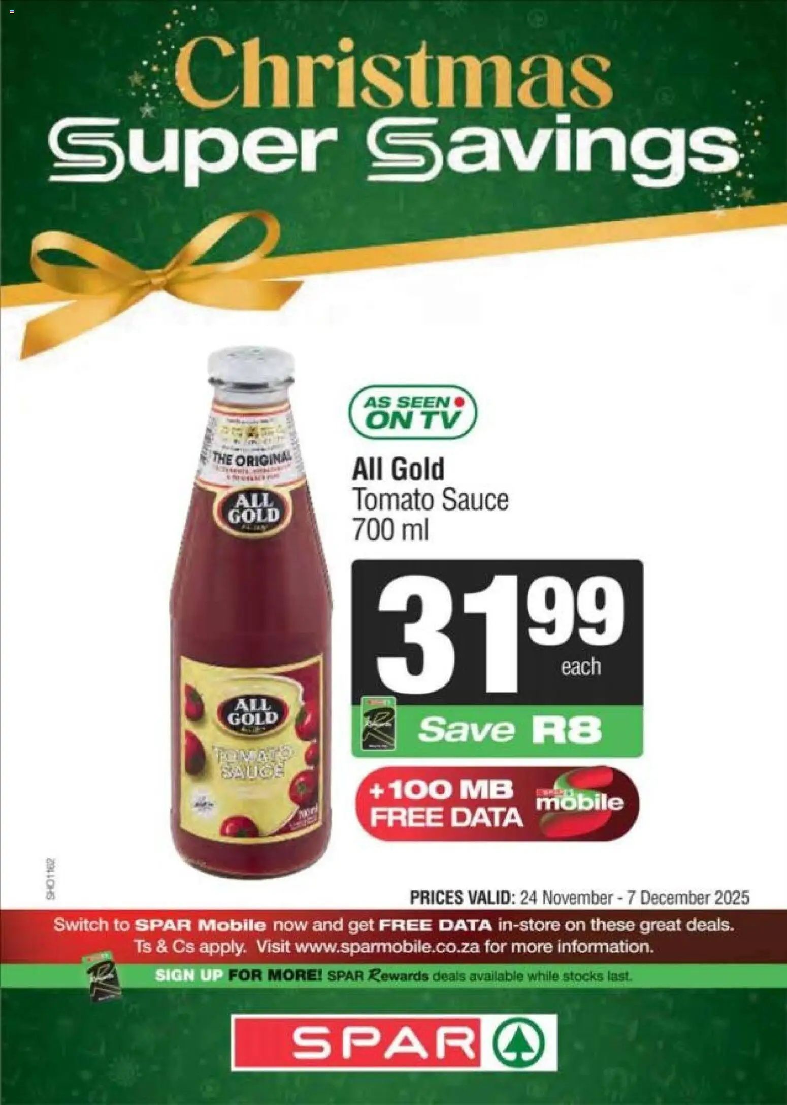 New Spar catalogue – valid from 24.11.2025 | Page: 5 | Products: Data, TV, Switch, Tomato sauce