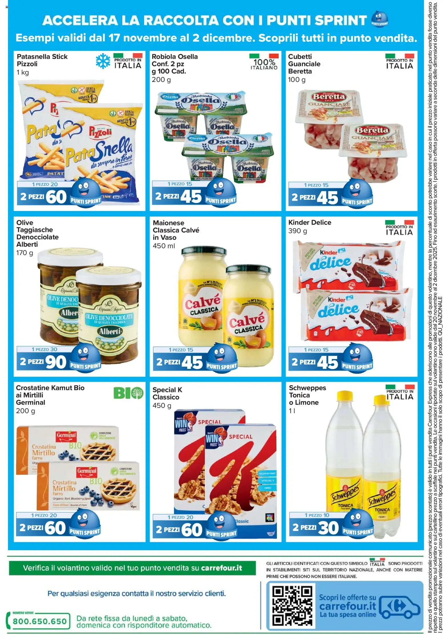 Volantino Carrefour del 20.11.2025 | Pagina: 12 | Prodotti: Mirtilli, Scaffale, Robiola, Guanciale