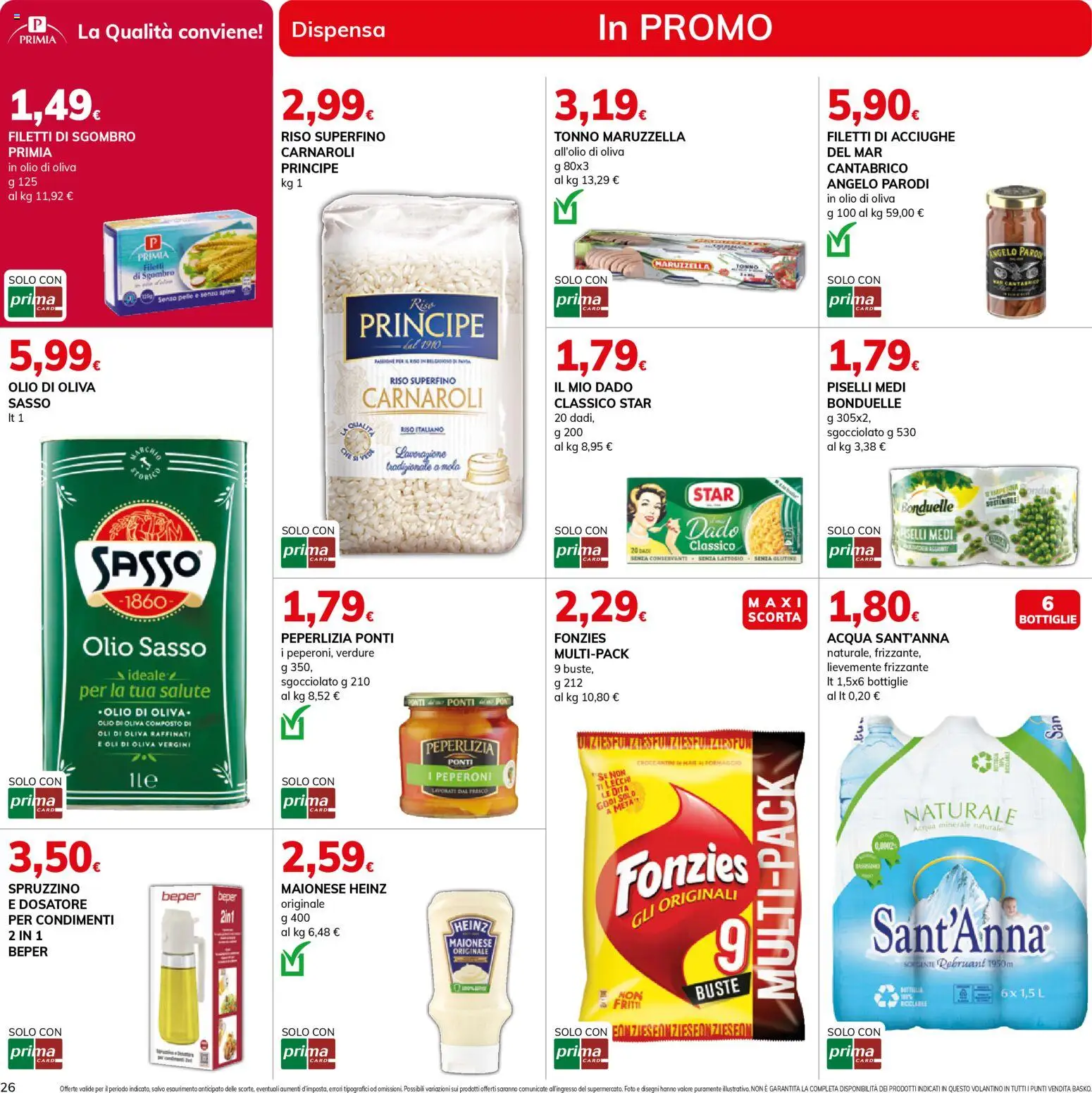 Volantino Basko del 27.01.2026 | Pagina: 26 | Prodotti: Peperoni, Verdure, Olio, Acciughe
