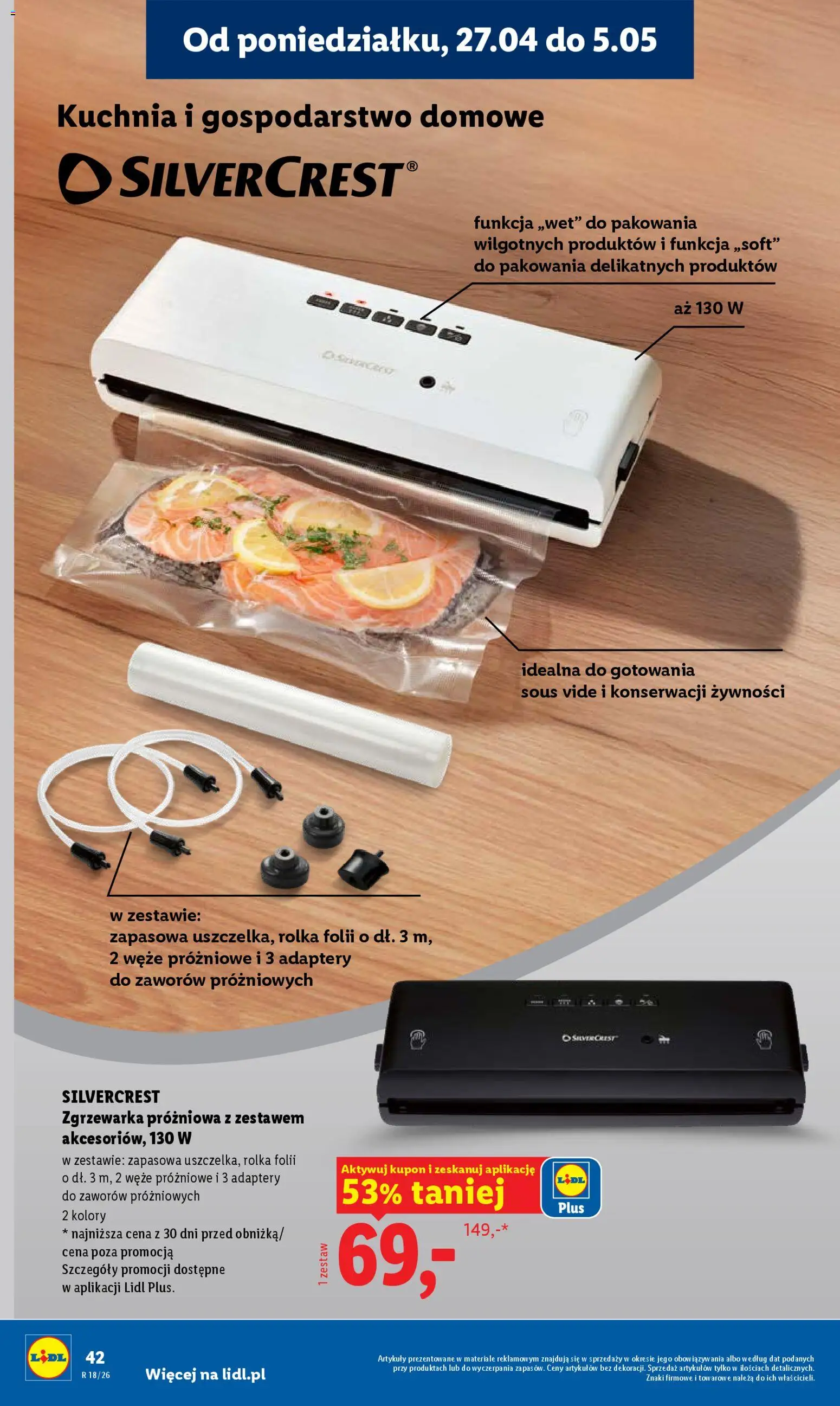 Lidl Polsko leták od 27.04.2026 | Strana: 42 | Produkty: Sous vide