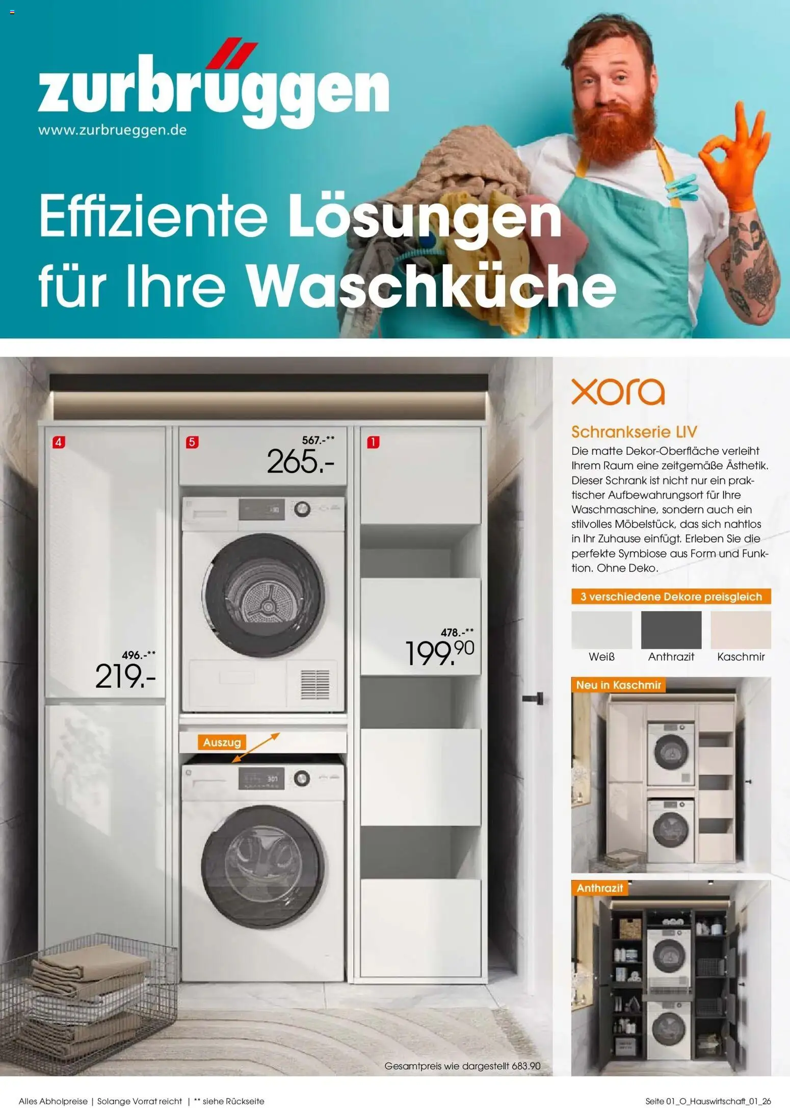 Zurbrüggen Effiziente Lösungen für Ihre Waschküche – gültig ab 27.04.2026 | Seite: 1 | Produkte: Schrank