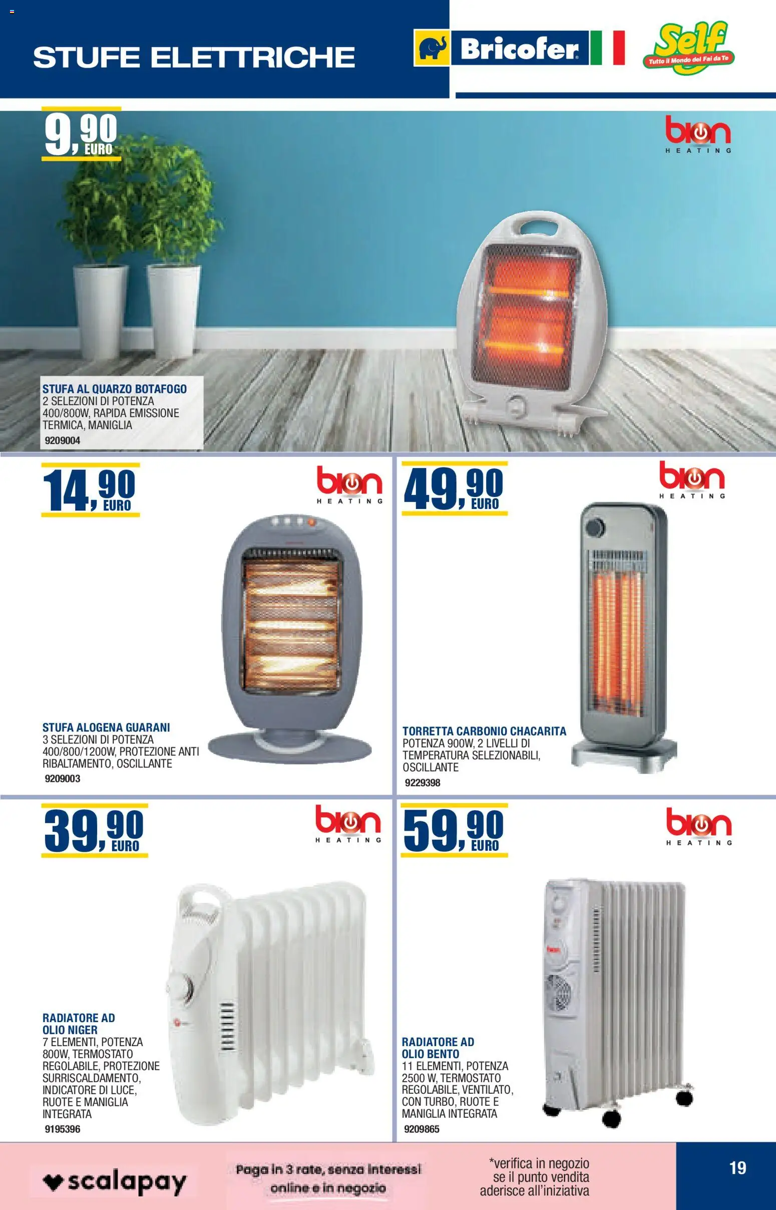 Volantino Bricofer del 22.10.2025 | Pagina: 19 | Prodotti: Tè, Stufa, Olio