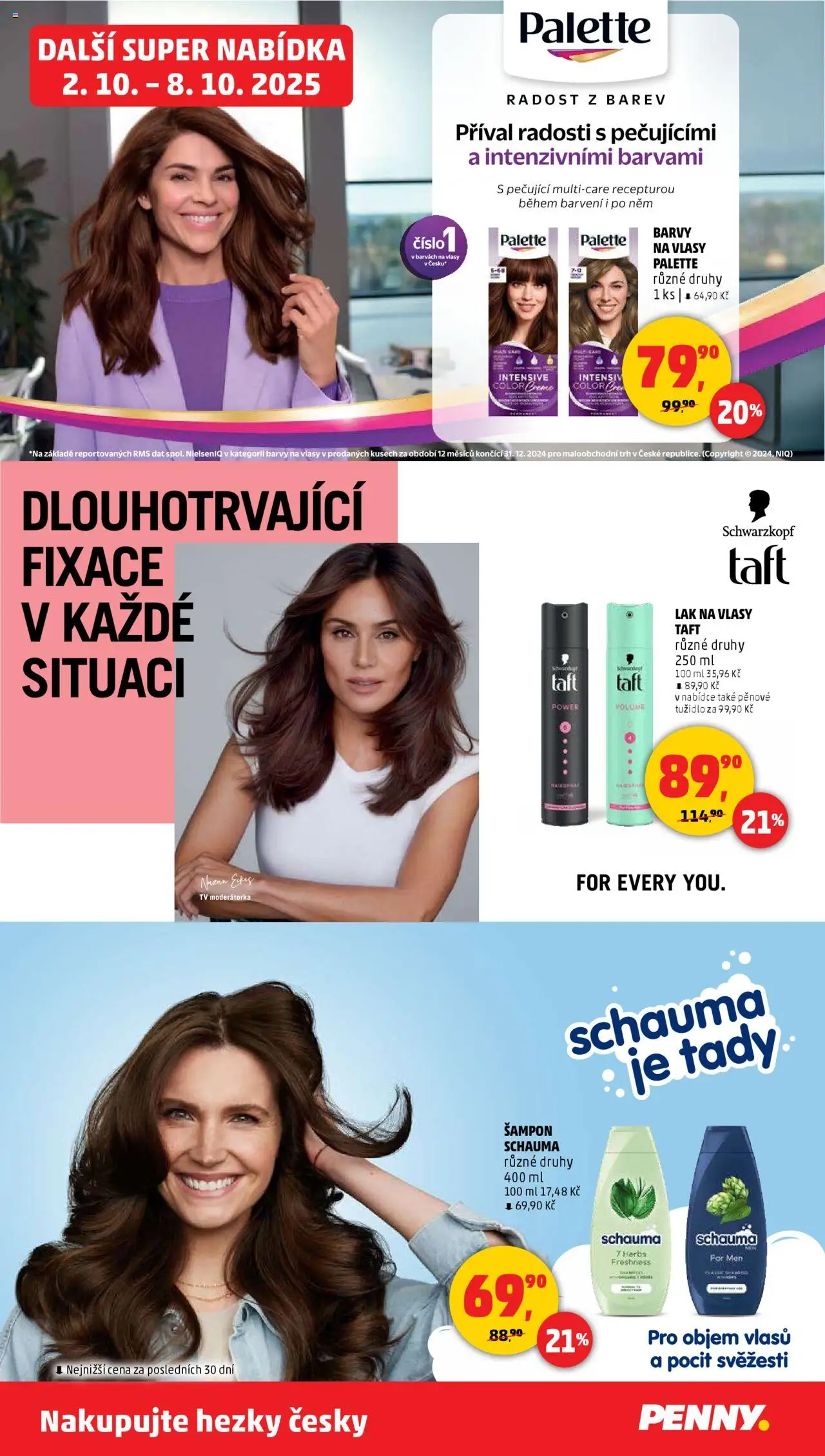 Penny Market leták - Čtvrtečník od 02.10.2025 | Strana: 34 | Produkty: Tv, Šampon, Barvy na vlasy, Lak na vlasy
