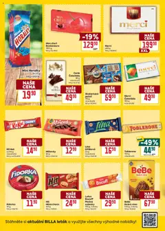 Billa Velký leták od 10.09.2025 | Strana: 22 | Produkty: Bonboniéra, Merci, Horalky, Toblerone