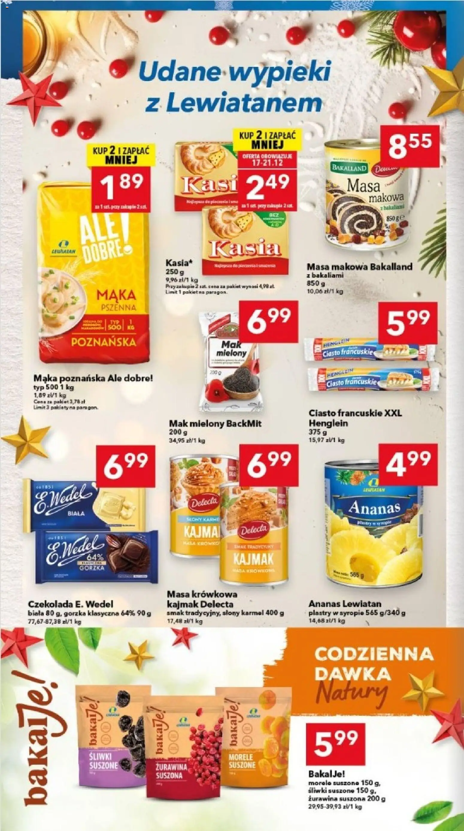 Lewiatan gazetka - Lublin od 17.12.2025 | Strona: 4 | Produkty: Masa makowa, Morele, Żurawina, Śliwki suszone