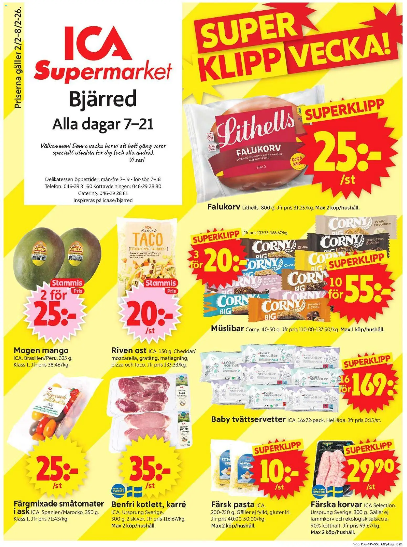 ICA Supermarket reklamblad aktuell från 02.02.2026 | Sida: 1