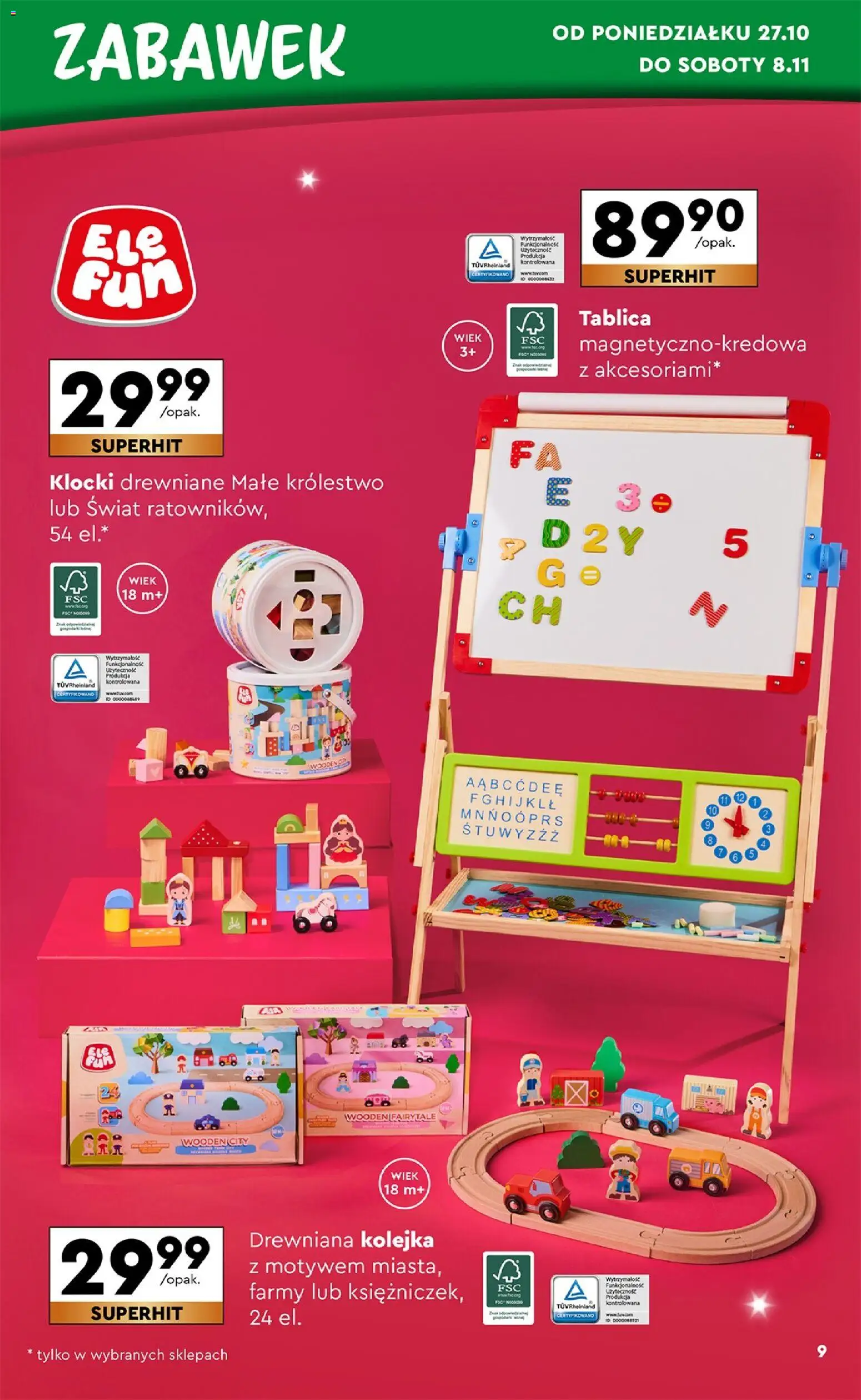 Biedronka Black Friday od 25.10.2025 | Strona: 9 | Produkty: Klocki drewniane