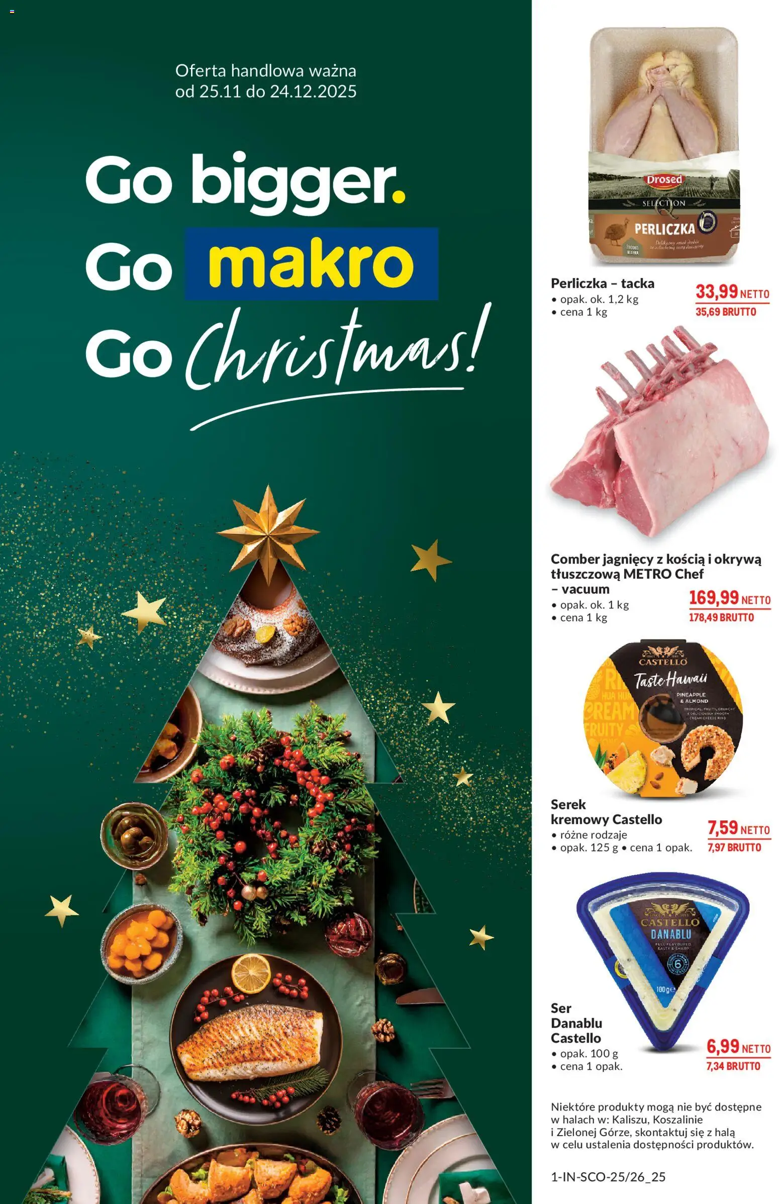 Makro Gazetka - Delikatesy od 25.11.2025 | Strona: 1 | Produkty: Cream cheese, Serek, Perliczka