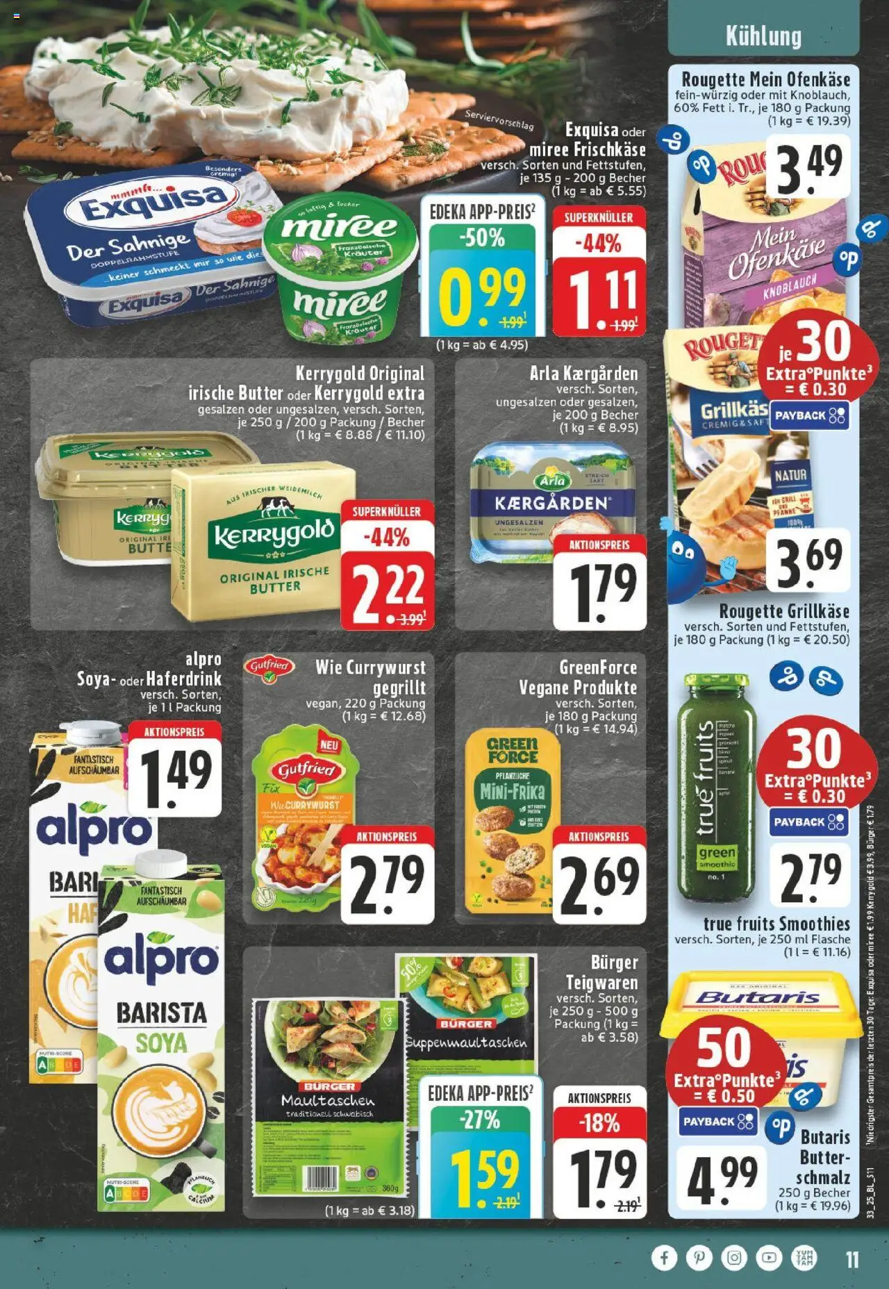Edeka prospekt Willich	 - gültig ab dem 11.08.2025 | Seite: 11 | Produkte: Butter, Burger, Knoblauch, Maultaschen