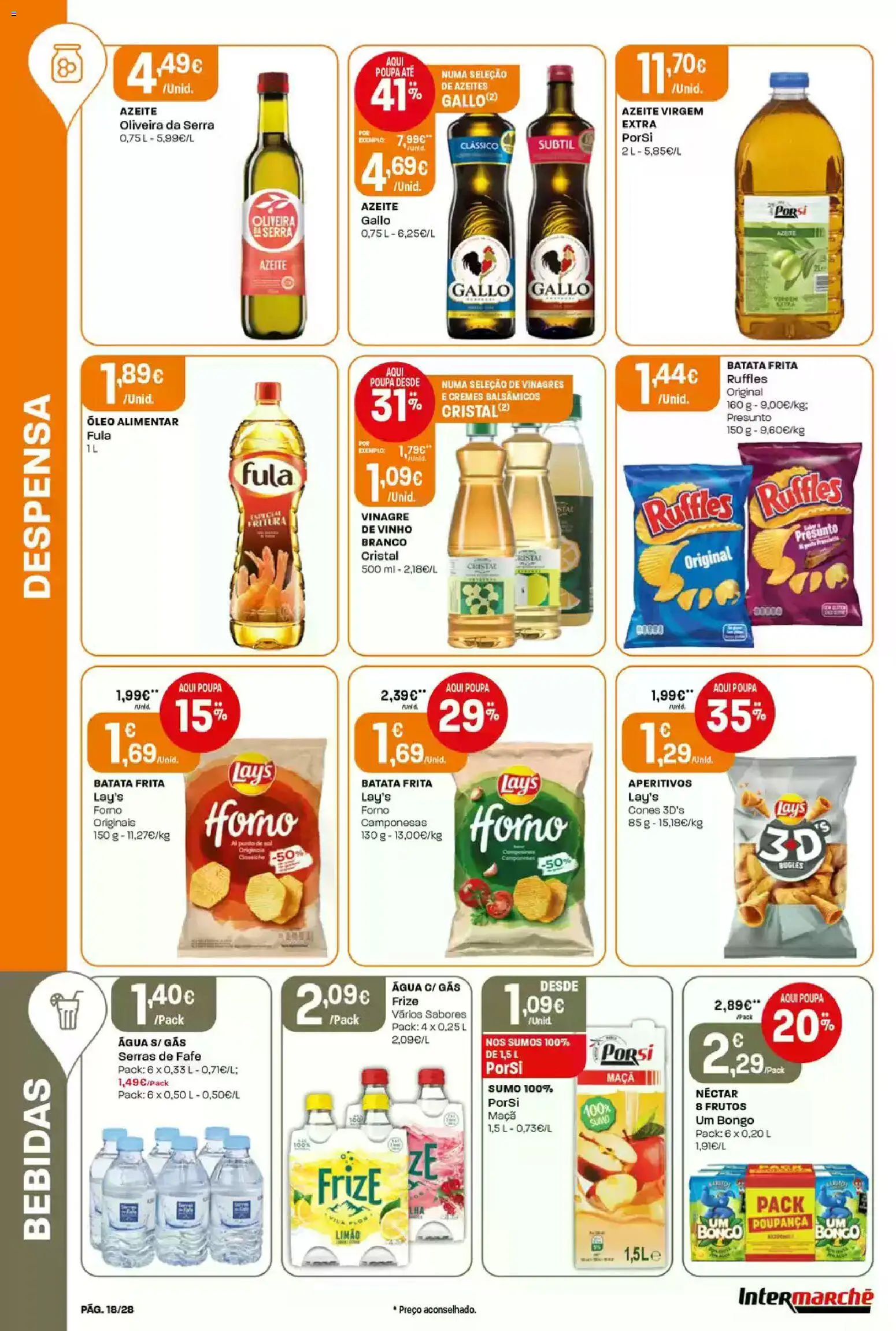 Intermarché Folheto Contact │ válido de 12.02.2026 | Página: 18 | Produtos: Vinagre, Azeite, Maça, Sumo
