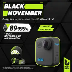 Best Byte Black Friday - amely érvényes a következő dátumtól: 21.11.2025 | Oldal: 18 | Termékek: Videó, Akciókamera