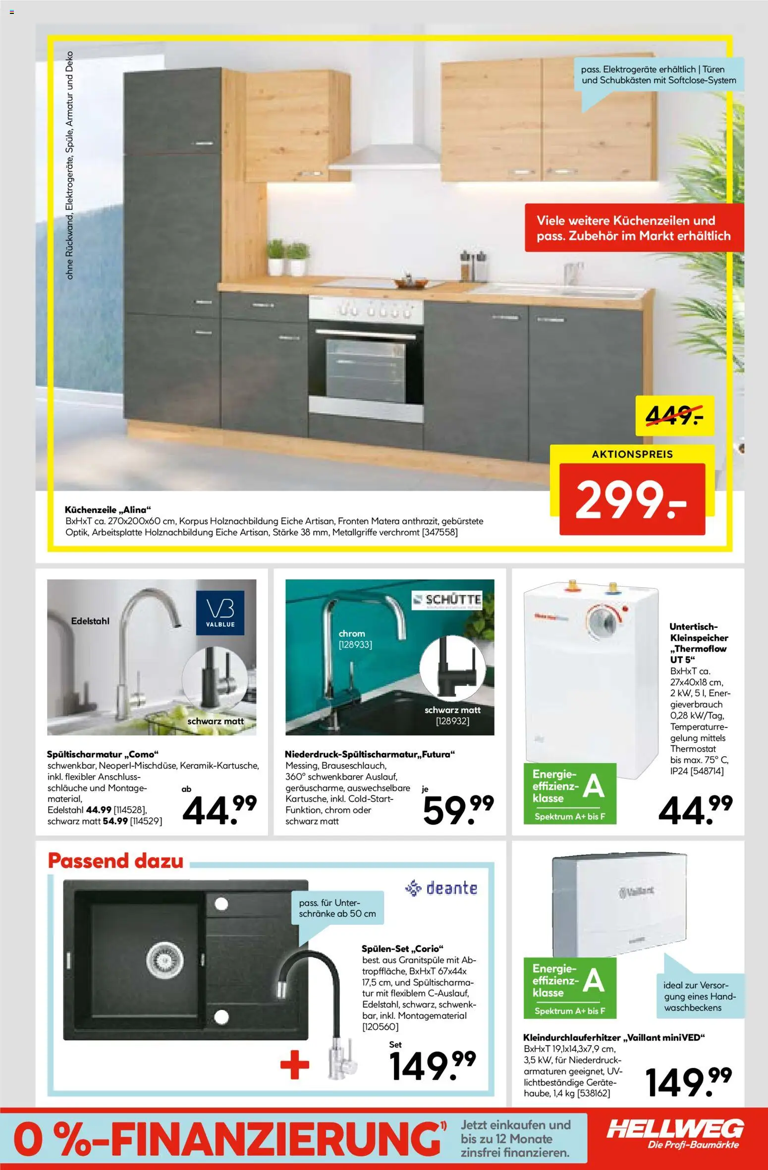 Hellweg Prospekt – gültig ab 29.12.2025 | Seite: 15 | Produkte: Küchenzeile, Tür, Armatur