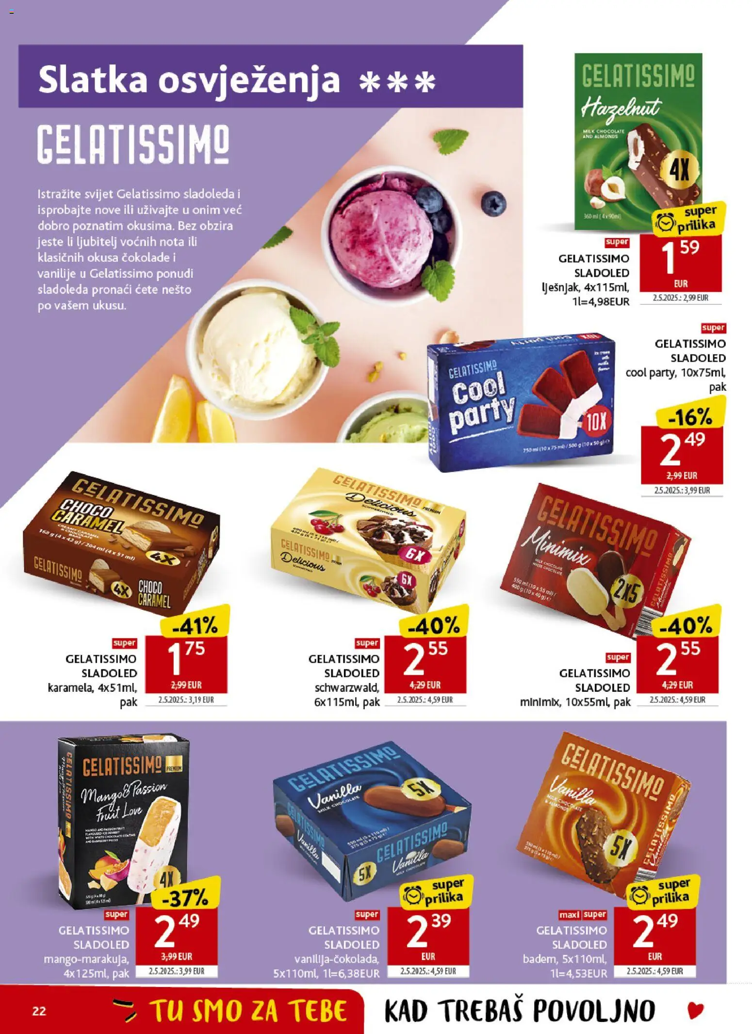 Konzum katalog | vrijedi od 22.04.2026 | Stranica: 22 | Proizvodi: Sladoled