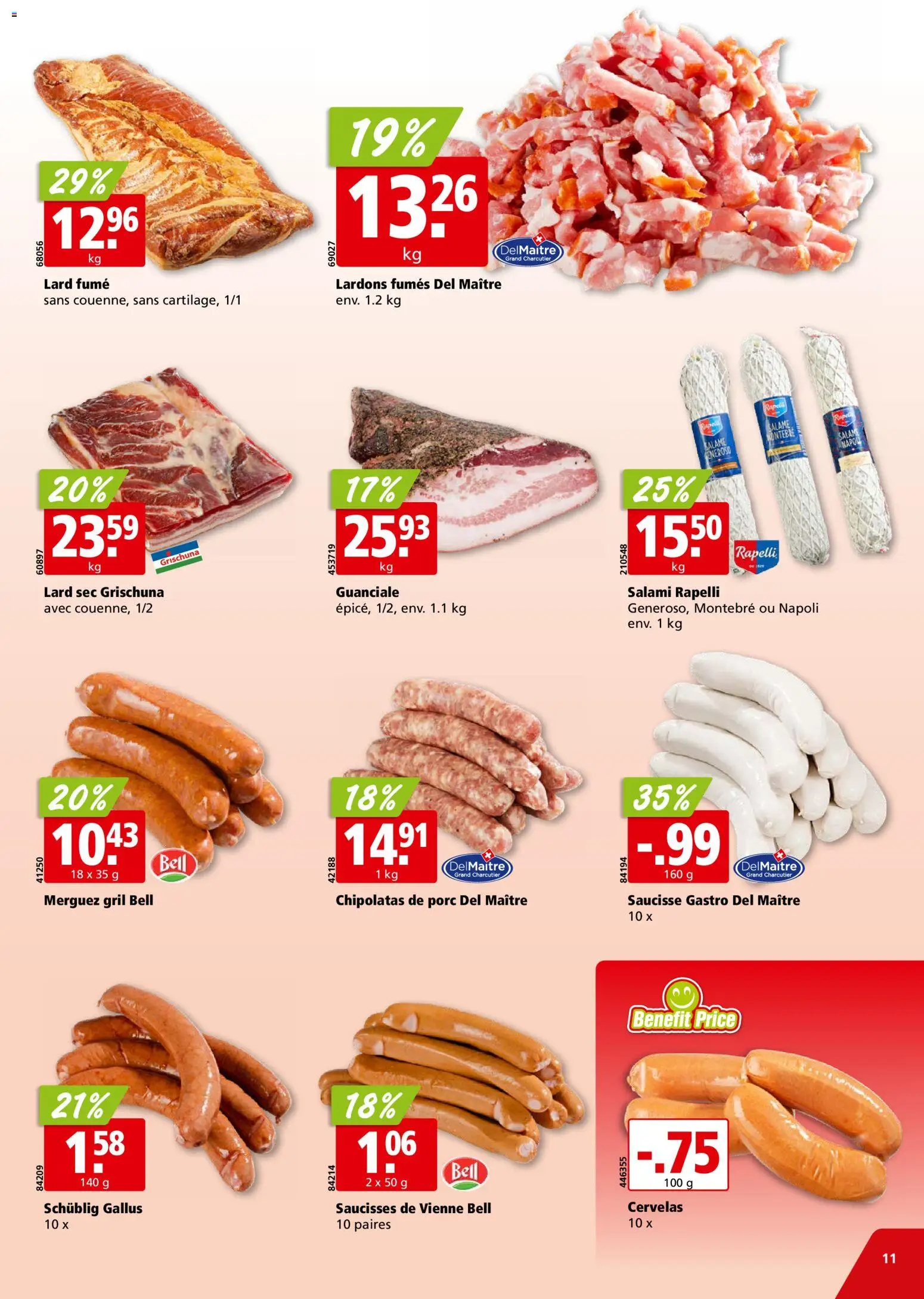 Aligro Aktionen Chavannes, Matran, Genève, Sion – gültig ab 05.01.2026 | Seite: 11 | Produkte: Salami