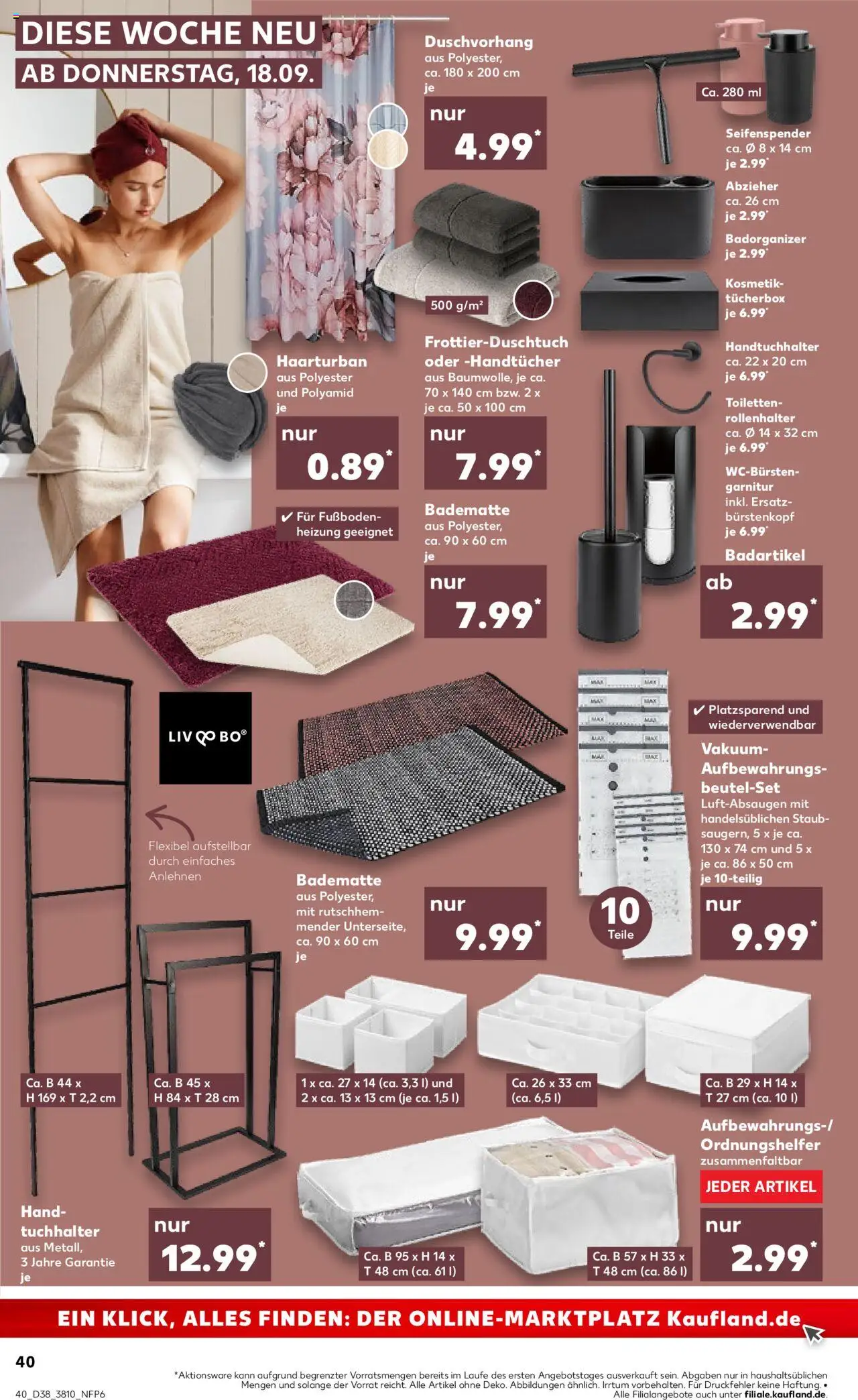 Kaufland prospekt Potsdam	 – gültig ab 18.09.2025 | Seite: 40 | Produkte: Box, Seifenspender, Handtuchhalter