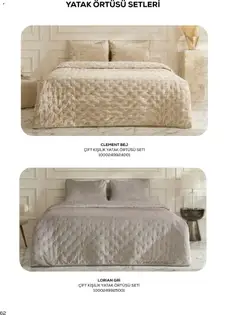 01.03.2026 tarihinden itibaren geçerli olan Karaca Home kataloğu önizlemesi | Sayfa: 62 | Ürünler: Yatak, Yatak örtüsü