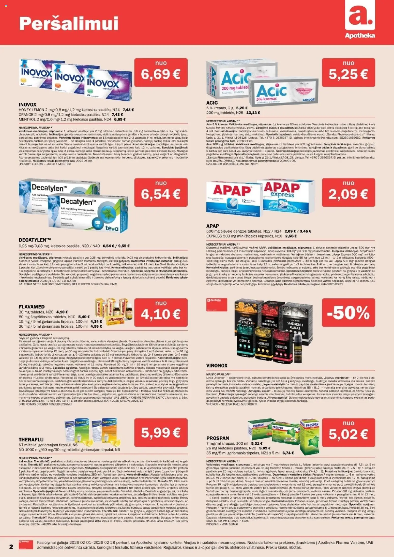 Apotheka akcijos nuo 01.02.2026 | Puslapis: 2 | Prekių: Kremas