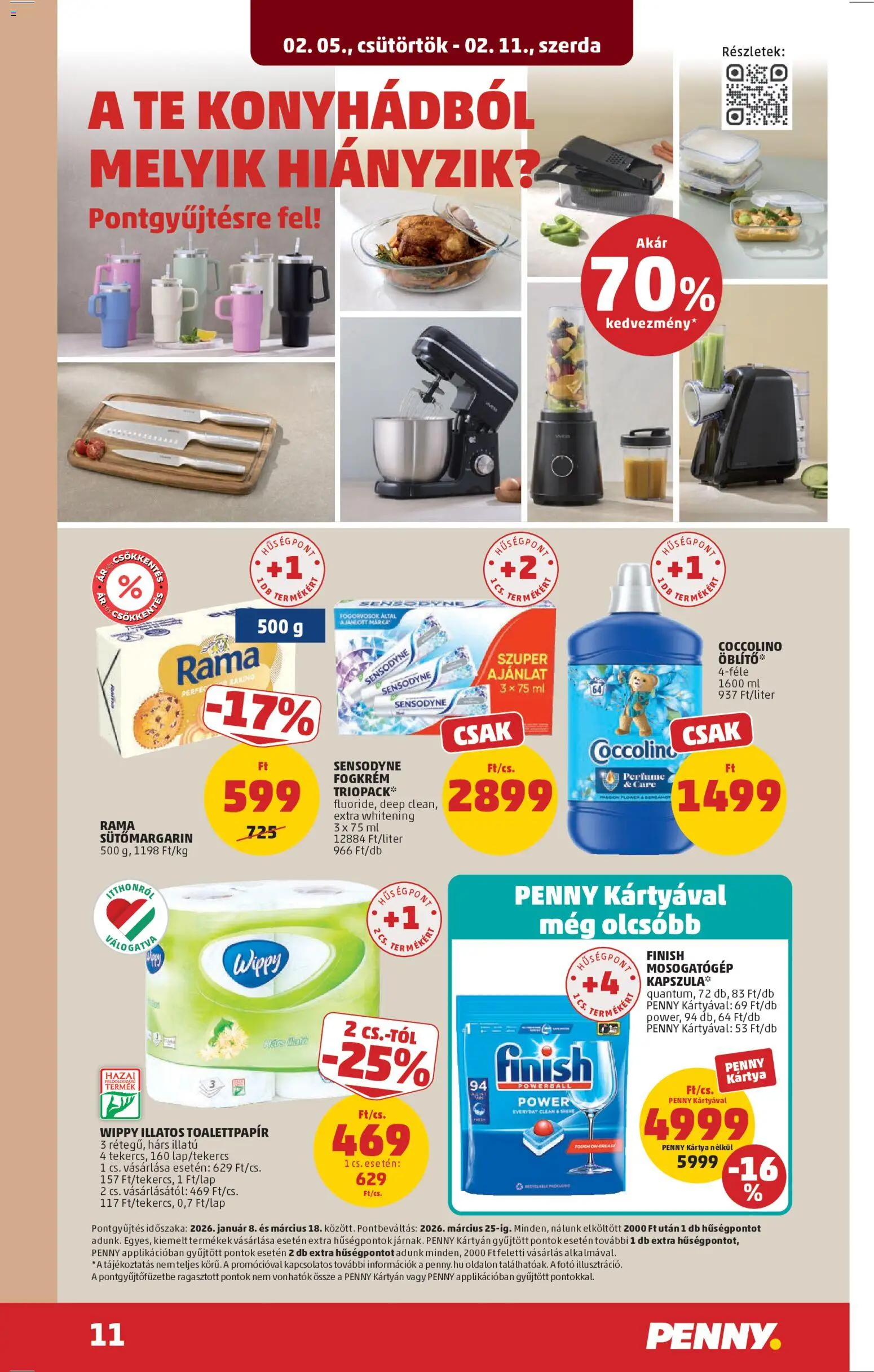 PENNY akciós ujság - amely érvényes a következő dátumtól: 05.02.2026 | Oldal: 13 | Termékek: Coccolino, Mosogatógép, Öblítő, Fogkrém