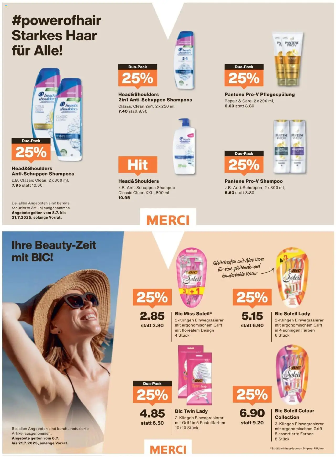 Migros Magazin ab 08.07.2025 | Seite: 58 | Produkte: Shampoo, Conditioner