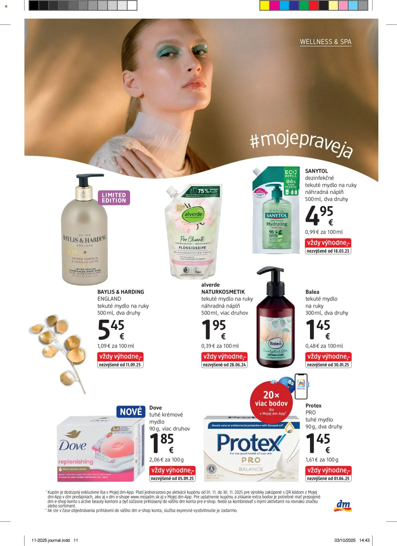 Nové dm drogerie akcie – leták je platný od 01.11.2025 | Strana: 11 | Produkty: Sanytol, Mydlo
