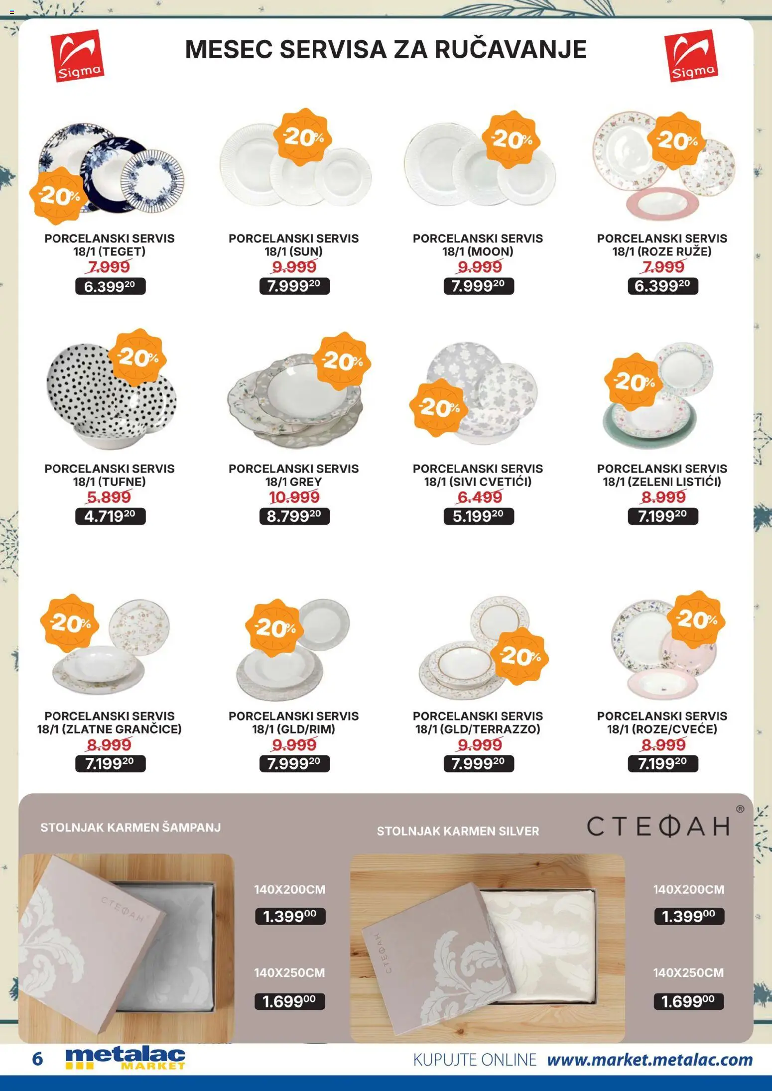 Metalac Market katalog - važi od 01.12.2025 | Strana: 6 | Proizvode: Stolnjak, Ruze