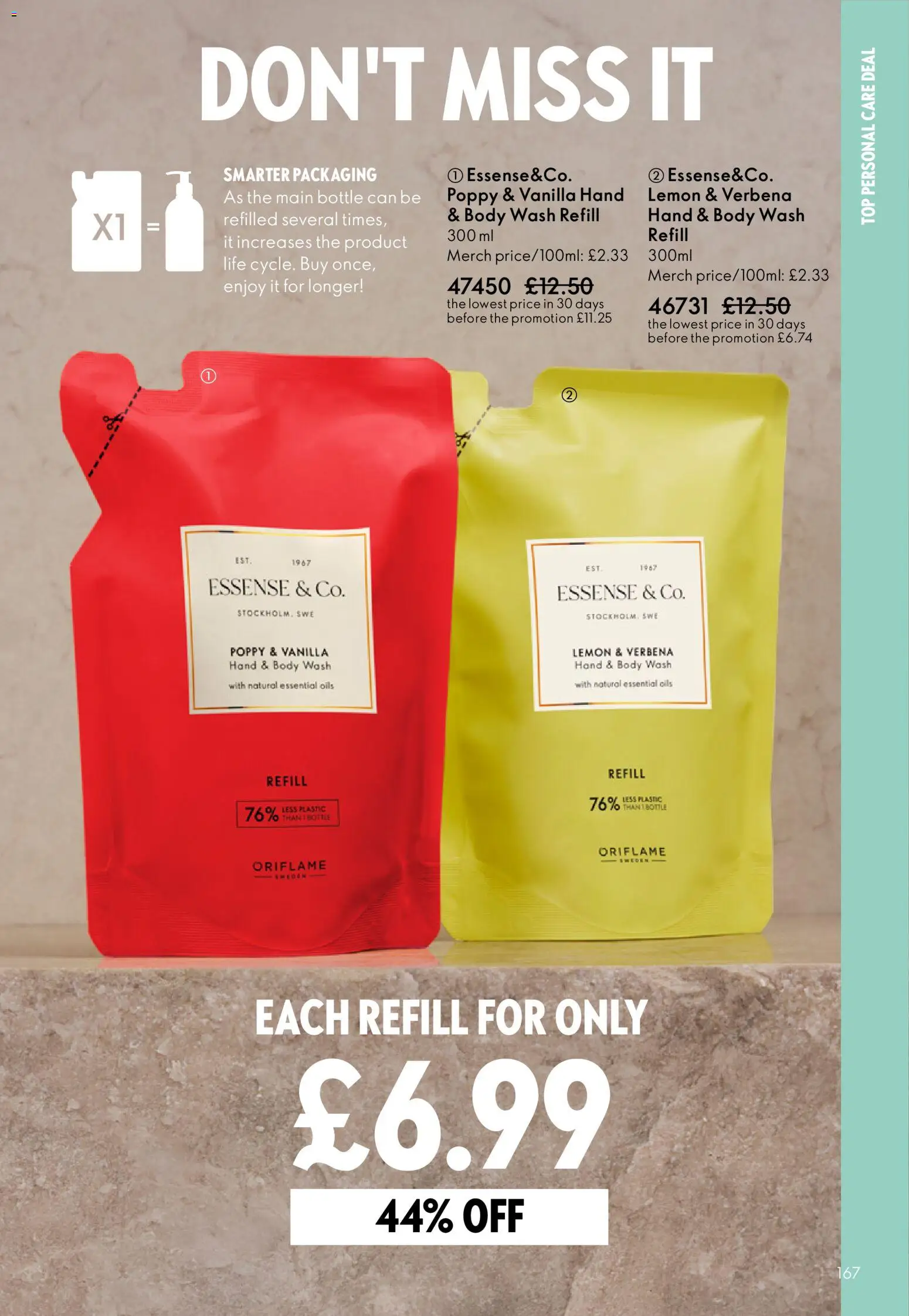 {H1} | Page: 167 | Products: Lemon, Vanilla