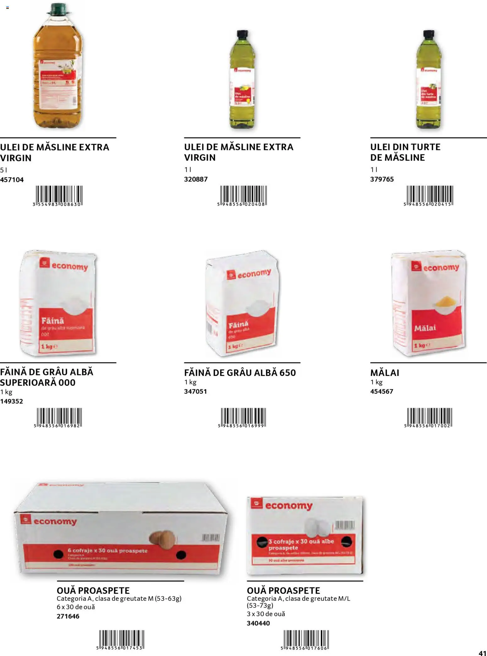 Noul catalog Selgros – valabil de la 30.01.2026 | Pagină: 41 | Produse: Măsline, Ouă, Făină, Mălai