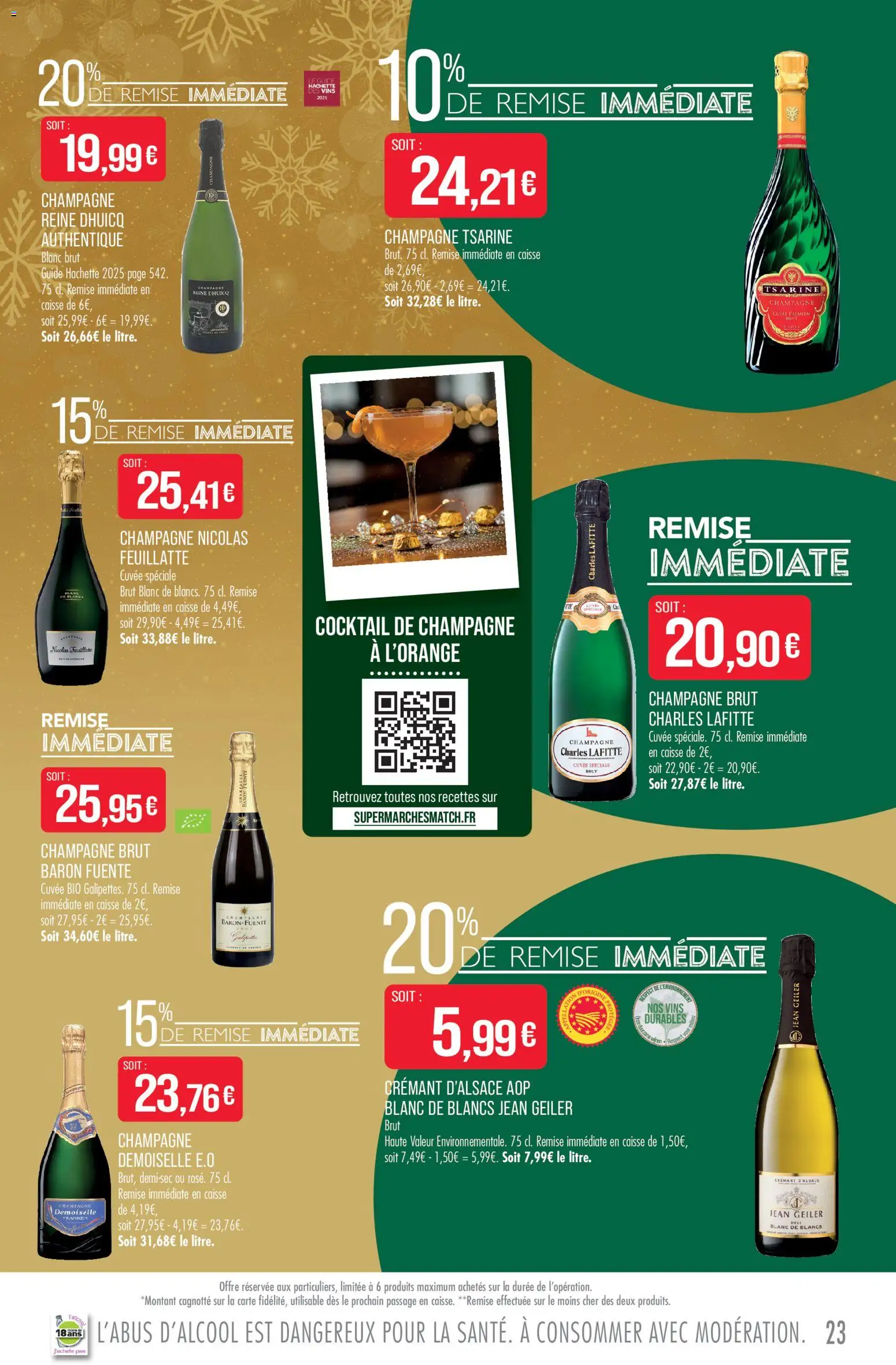 {H1} | Page: 23 | Produits: Champagne brut, Champagne, Crémant, Crémant d'alsace