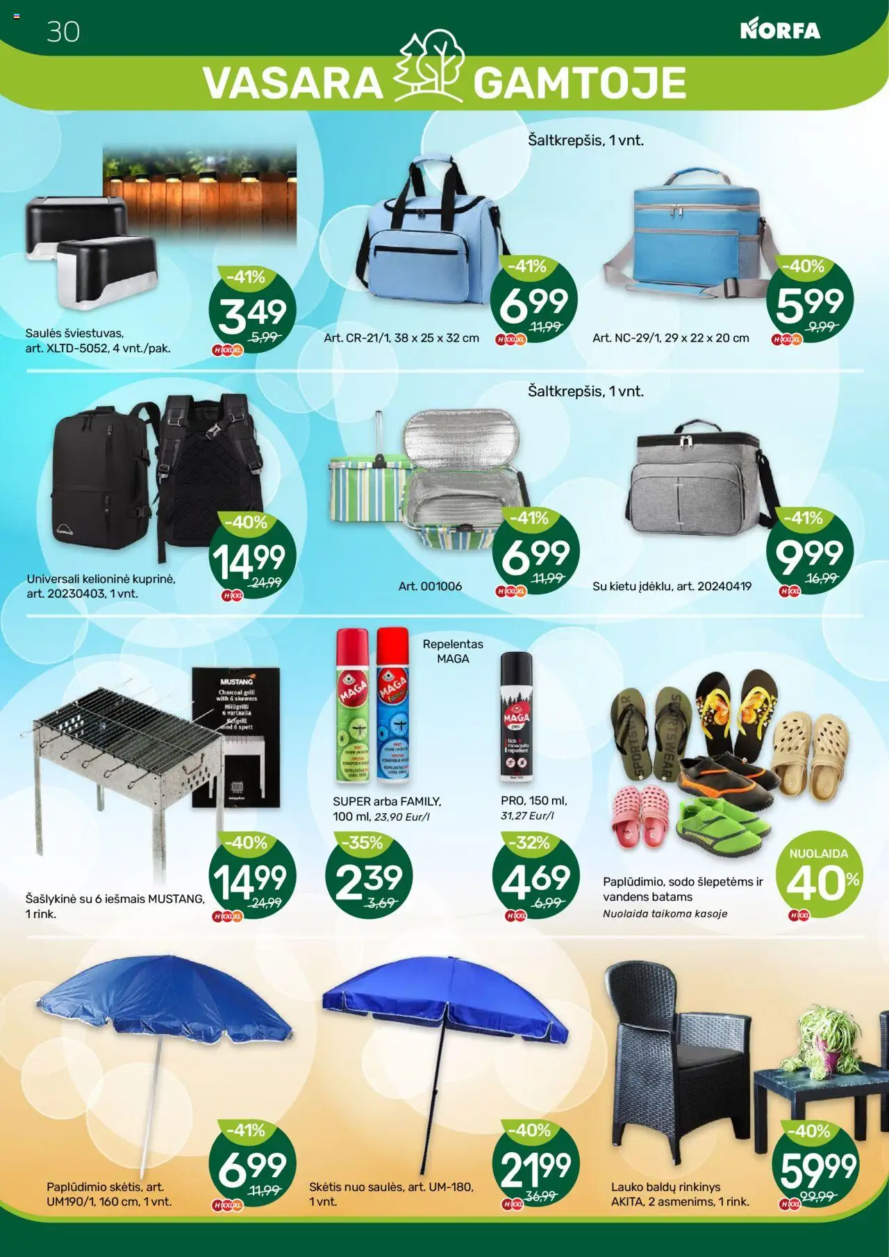 NORFA leidinys│galioja nuo 29.05.2025 | Puslapis: 30 | Prekių: Skėtis