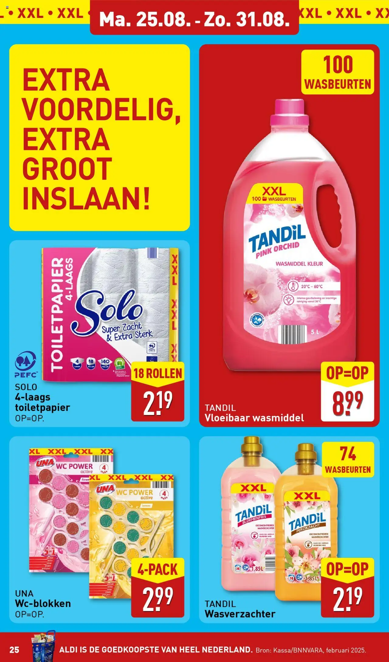  | Pagina: 25 | Producten: Wasmiddel, Wasverzachter, Wc, Toiletpapier