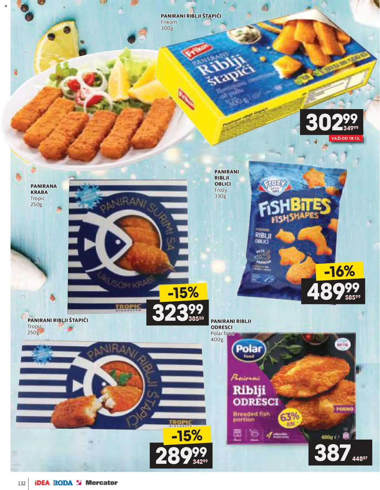 Idea katalog - važi od 11.12.2025 | Strana: 132 | Proizvode: Riblji štapići, Surimi