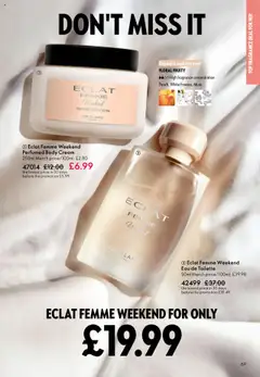 Preview of Oriflame - Offers valid from 22.10.2025 | Page: 69 | Products: Fragrance, Eau de toilette, Body cream, Cream
