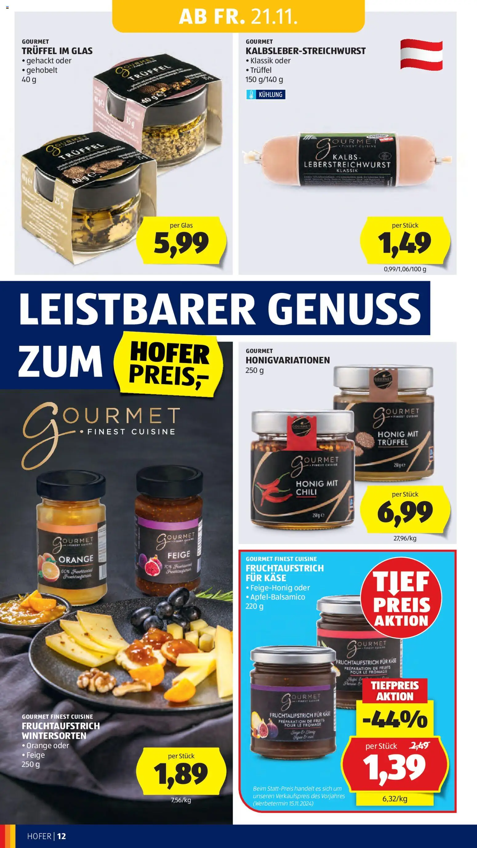 Hofer - Black Friday gültig ab 21.11.2025 | Seite: 14 | Produkte: Chili, Käse