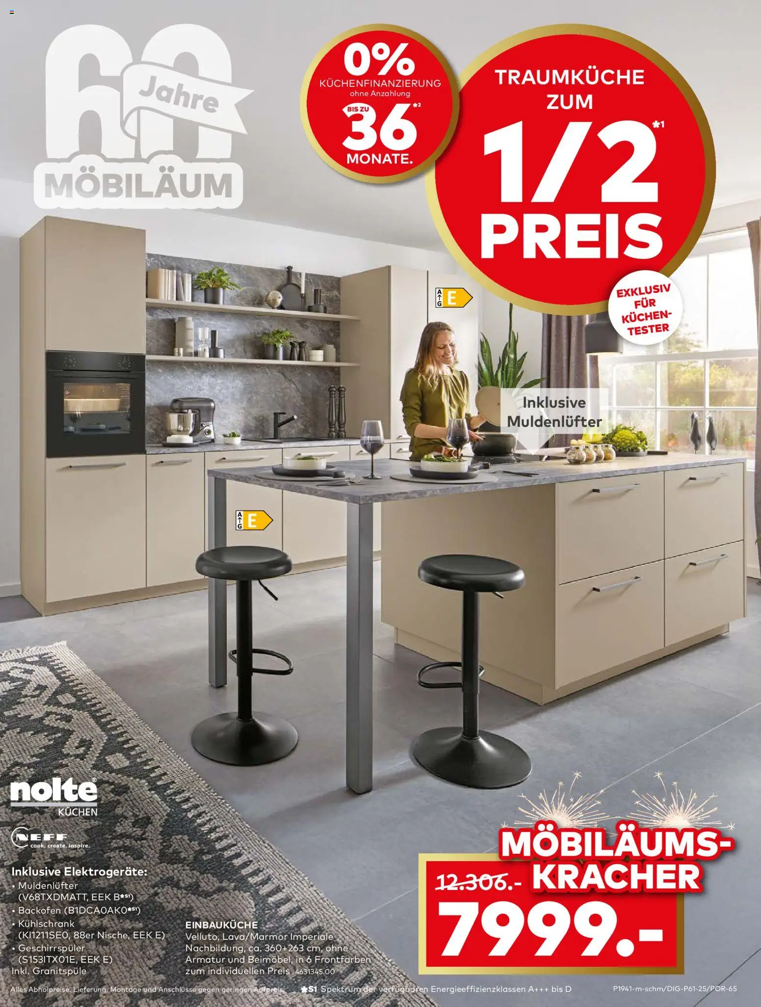 Porta! - Küchentester gesucht: jetzt bewerben und Traumküche zum halben Preis sichern - Laatzen – gültig ab 17.11.2025 | Seite: 9 | Produkte: Einbauküche, Kühlschrank, Armatur, Kuchen