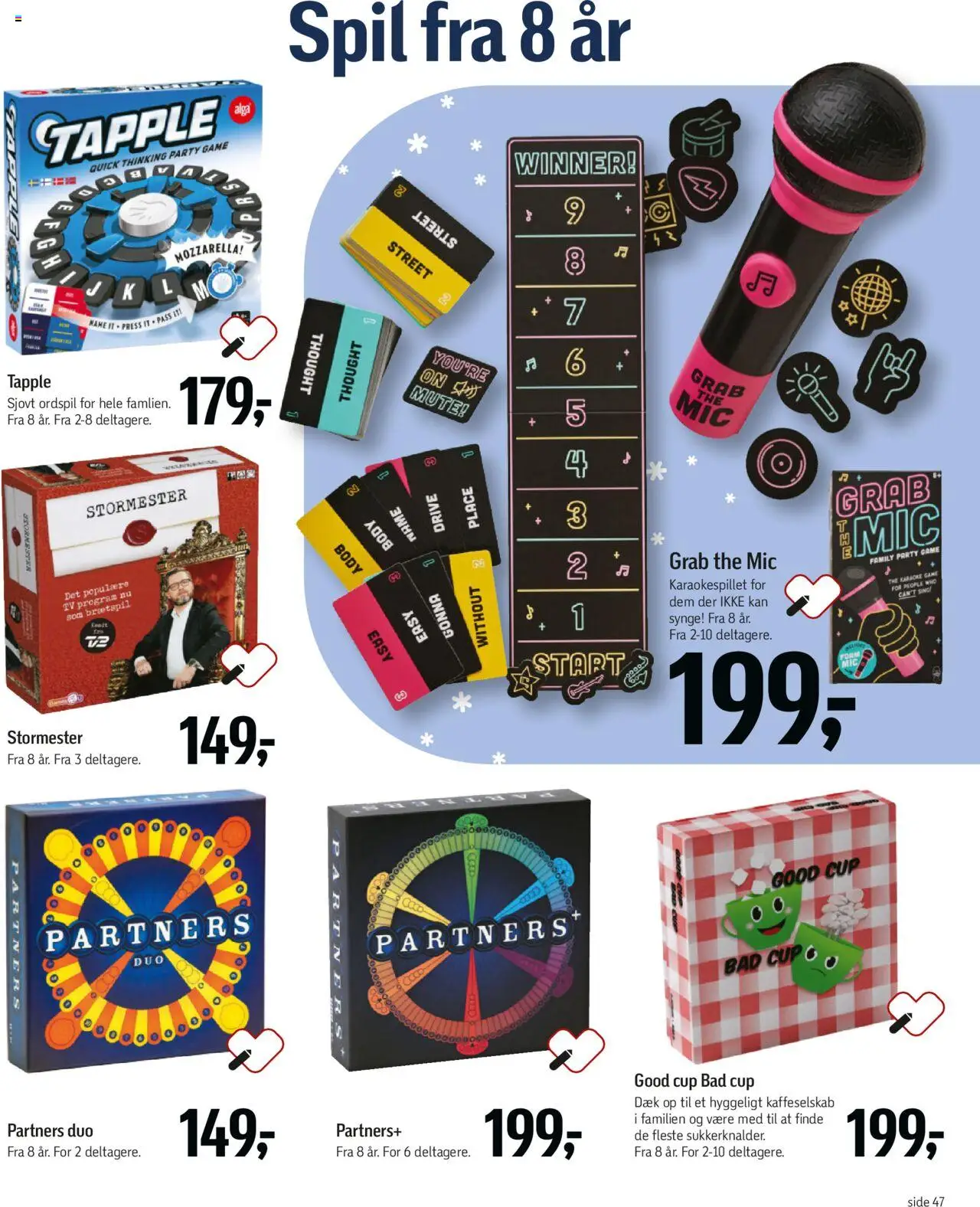 Føtex tilbudsavis – gyldig fra 13.10.2025 | Side: 47 | Produkter: Mozzarella, TV, Spil, Bad