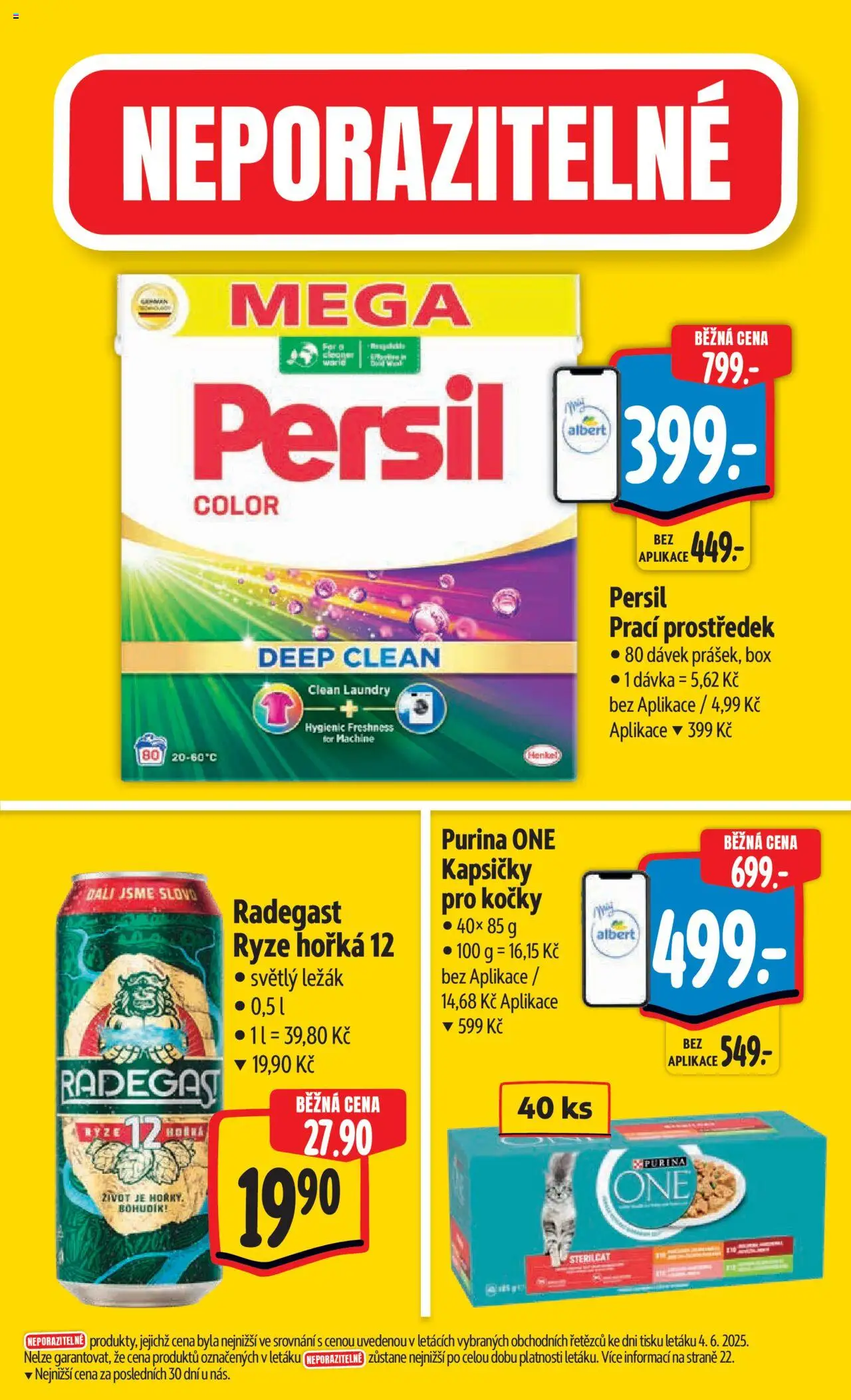 Albert leták - Hypermarket od 11.06.2025 | Strana: 5 | Produkty: Prací prostředek, Radegast Ryze Hořká 12, Radegast, Persil