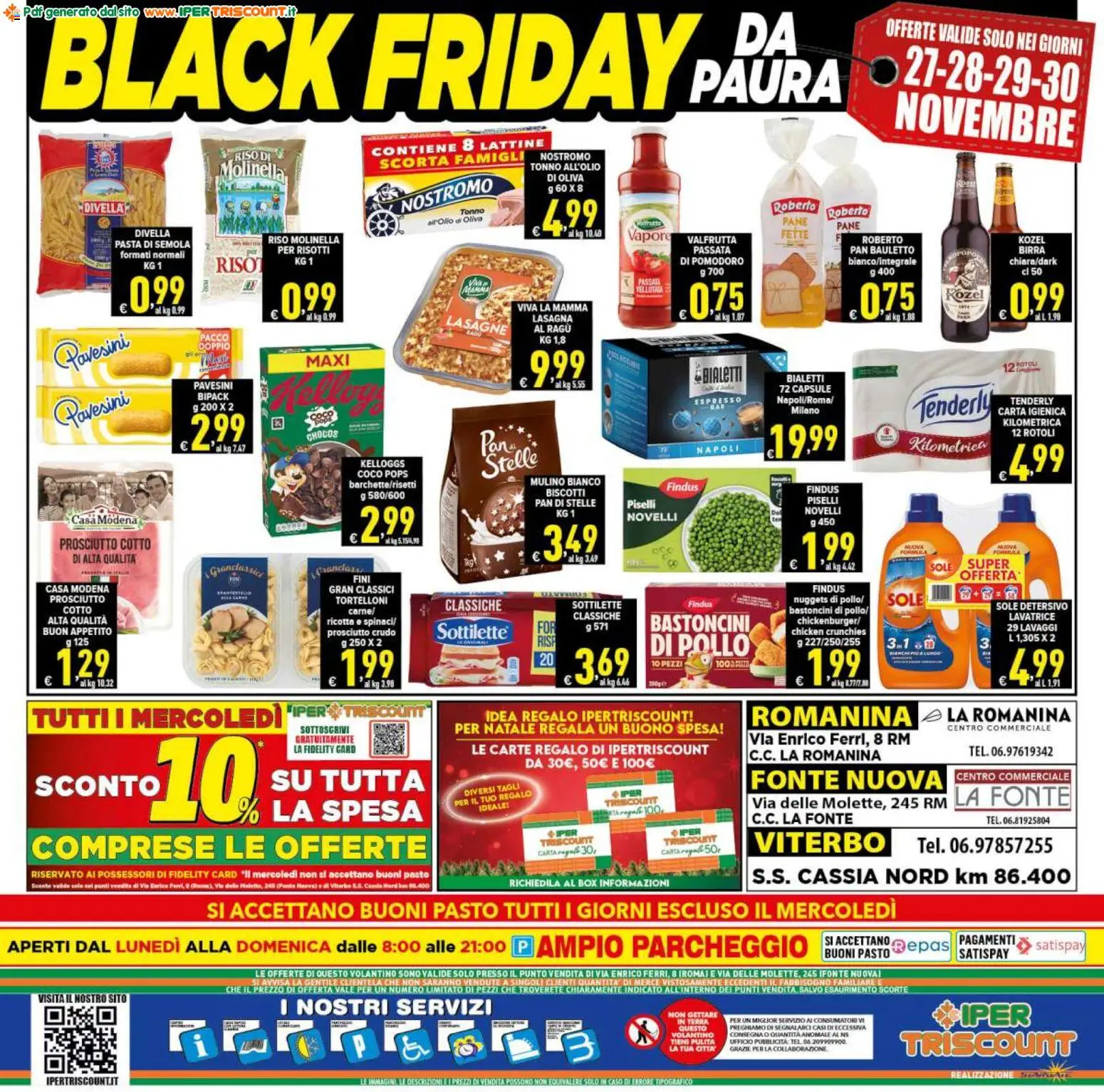 Volantino Ipertriscount del 27.11.2025 | Pagina: 20 | Prodotti: Biscotti, Sale, Olio di Oliva, Terra