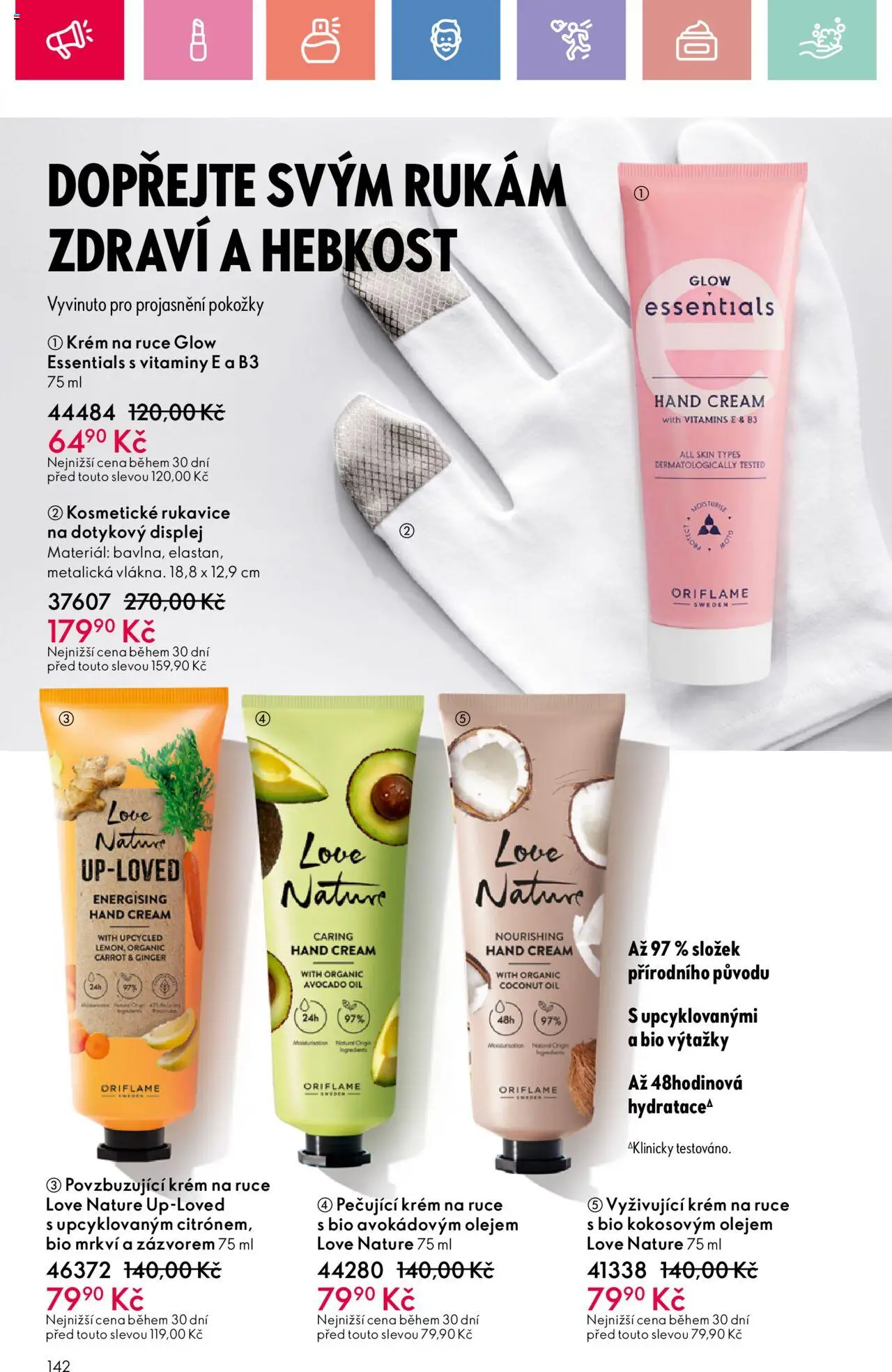 Oriflame katalog č.10/2025 od 06.07.2025 | Strana: 142 | Produkty: Krém na ruce, Rukavice, Krém, Vitamíny