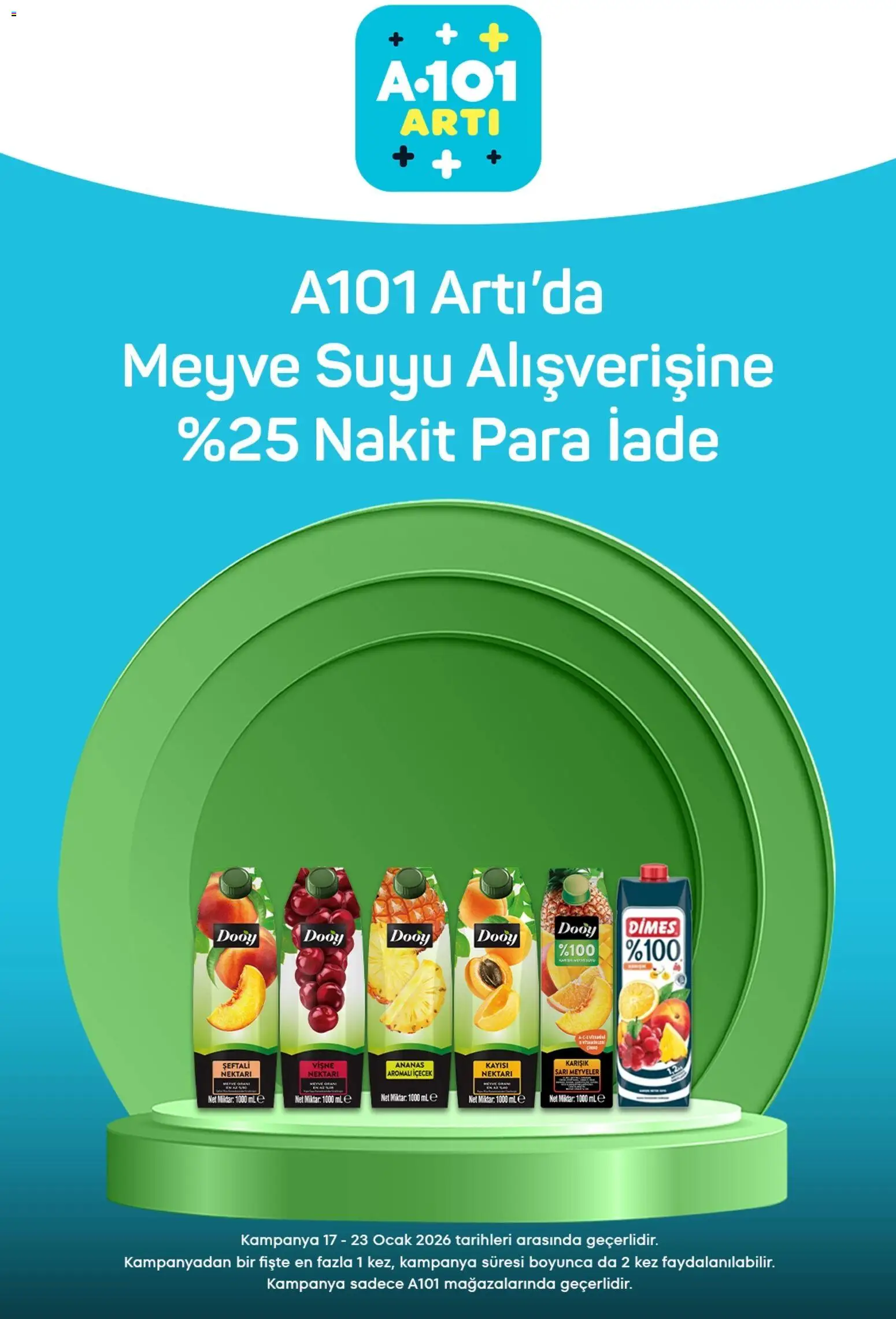 A101 Arti - 17.01.2026 tarihinden itibaren geçerlidir | Sayfa: 5 | Ürünler: Meyve suyu, Ananas, Vişne, Meyve