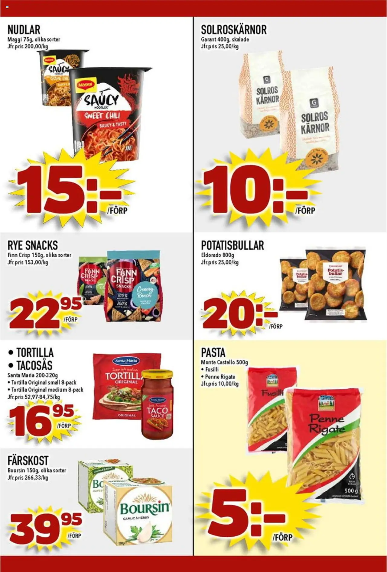 Nya Pulsen reklamblad aktuell från 18.08.2025 | Sida: 18 | Produkter: Tacosås, Chili, Potatis, Pasta
