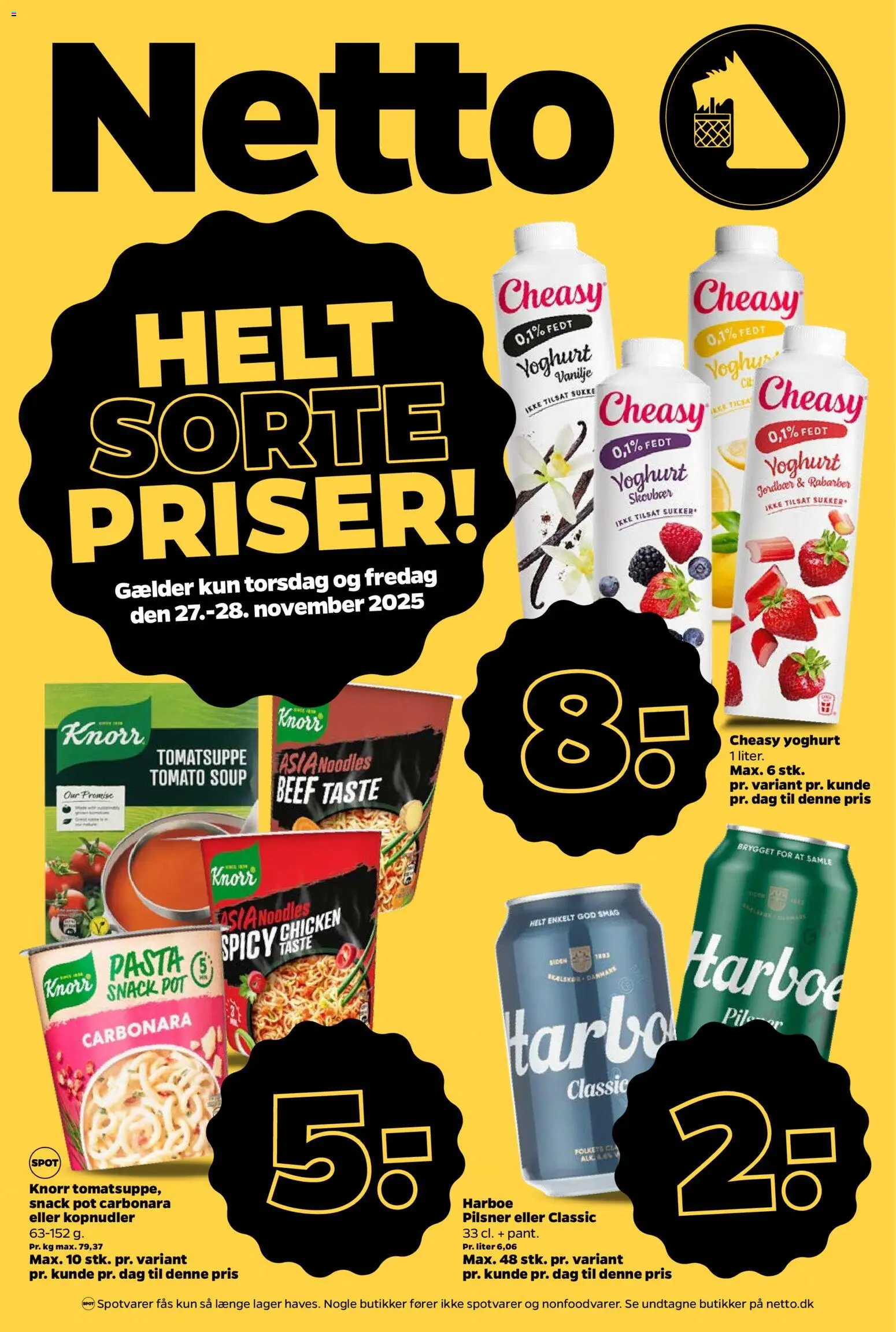 Netto tilbudsavis – gyldig fra 22.11.2025 | Side: 26 | Produkter: Rabarber, Yoghurt, Jordbær, Kopnudler