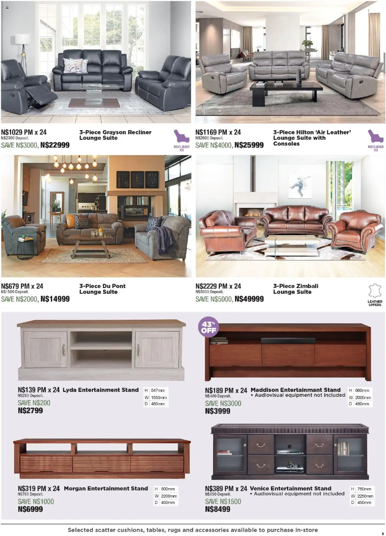 House and Home - Namibia Catalogue │ valid from 18.08.2025 | Page: 5 | Products: Lounge suite