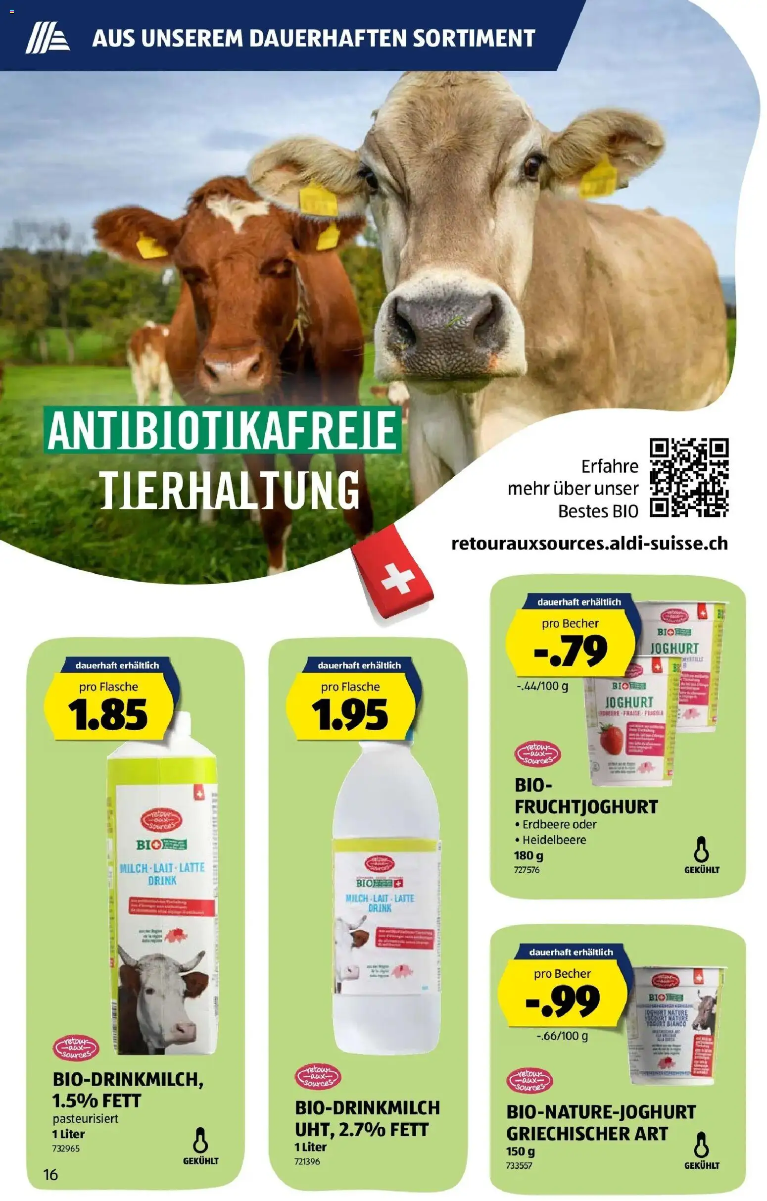 Aldi - Aldi Suisse: Wochenangebote – gültig ab 26.02.2026 | Seite: 16 | Produkte: Fruchtjoghurt, Joghurt