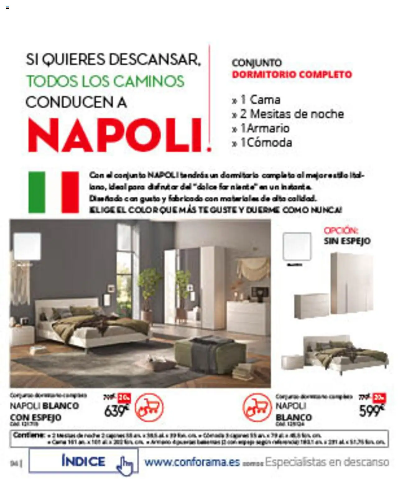 Conforama folleto │ válido desde el 07.08.2025 | Página: 94 | Productos: Té, Cama, Espejo