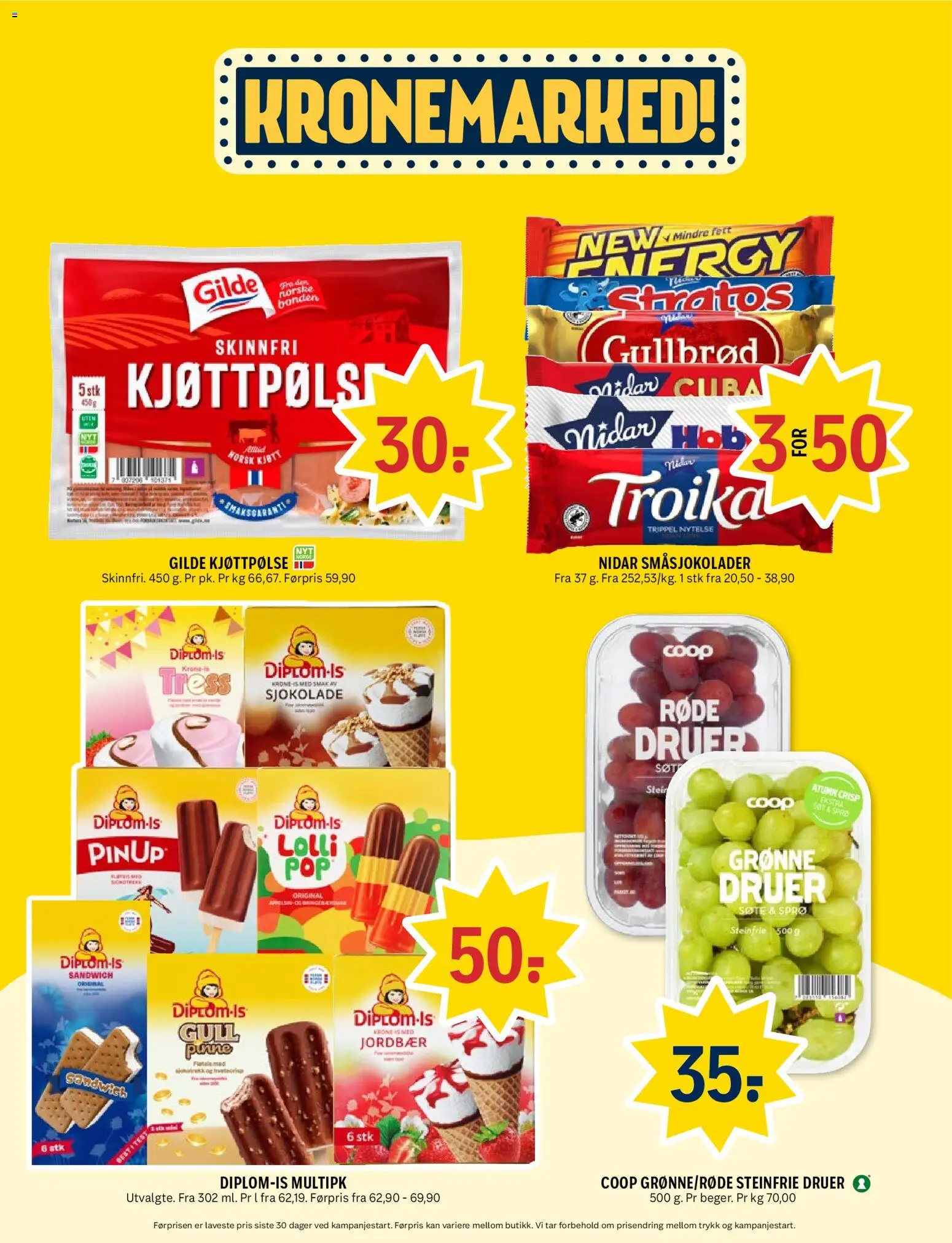 {H1} | Side: 2 | Produkter: Sjokolade, Jordbær, Druer, Суміш дитяча