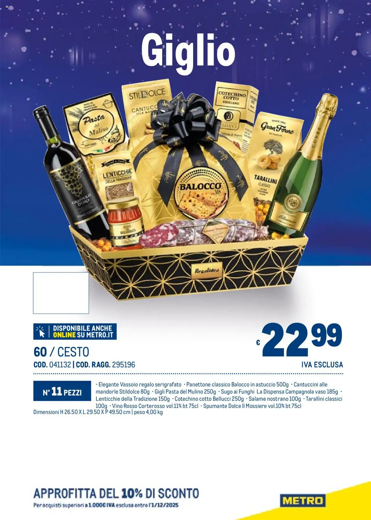 Volantino Metro del 06.11.2025 | Pagina: 63 | Prodotti: Lenticchie, Vino, Pasta, Spumante
