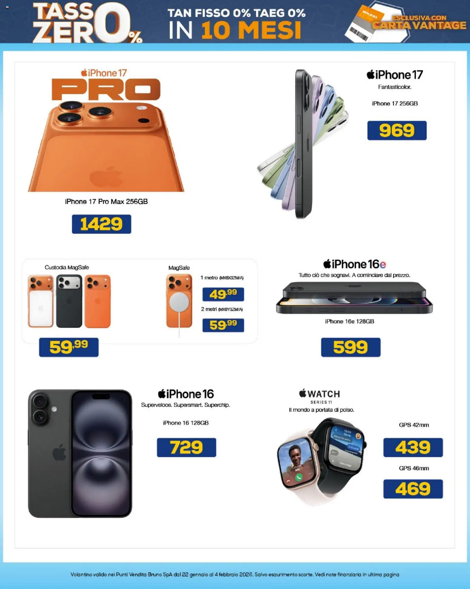 Volantino BRUNO del 22.01.2026 | Pagina: 7 | Prodotti: Iphone