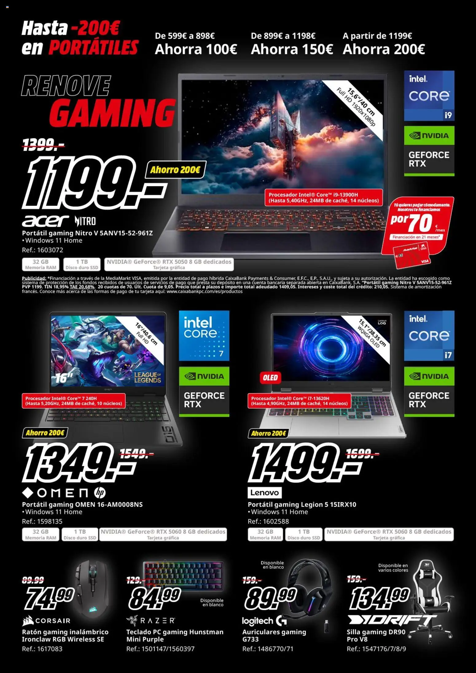 Media Markt folleto │ válido desde el 11.03.2026 | Página: 28 | Productos: Ratón gaming, Teclado, Auriculares, Silla