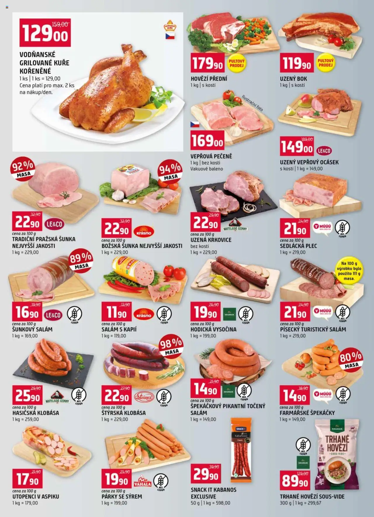 Terno leták - Blatná, Český Krumlov, Prachatice, Strakonice, Tábor, Zlín od 15.10.2025 | Strana: 2 | Produkty: Grilované kuře, Párky, Špekáčky, Utopenci